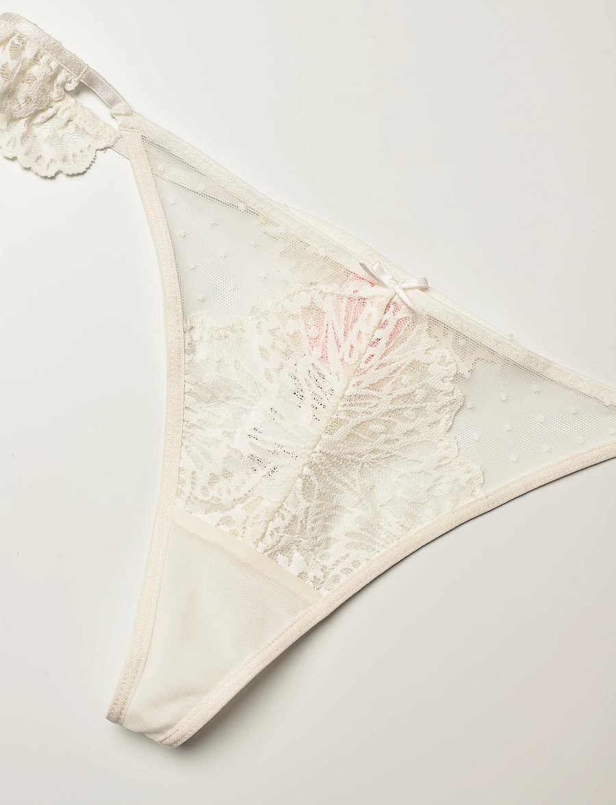 Hunkemöller - POSIE HL STRING T - tangas - snow white - 2