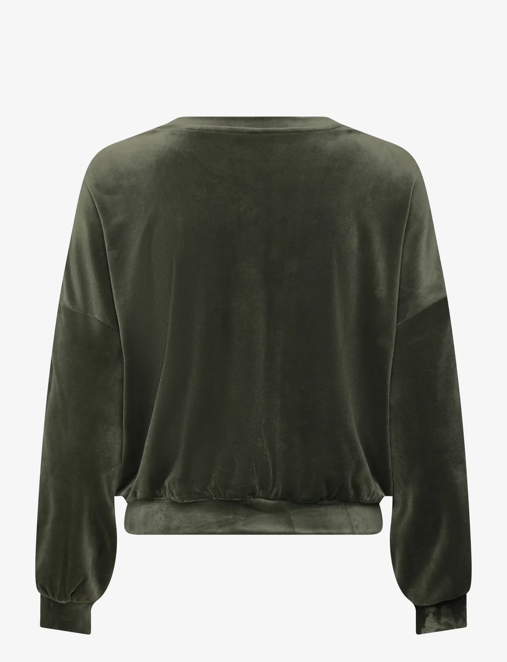 Hunkemöller - TOP LS VELOURS CREW - Överdelar - climbing ivy - 1