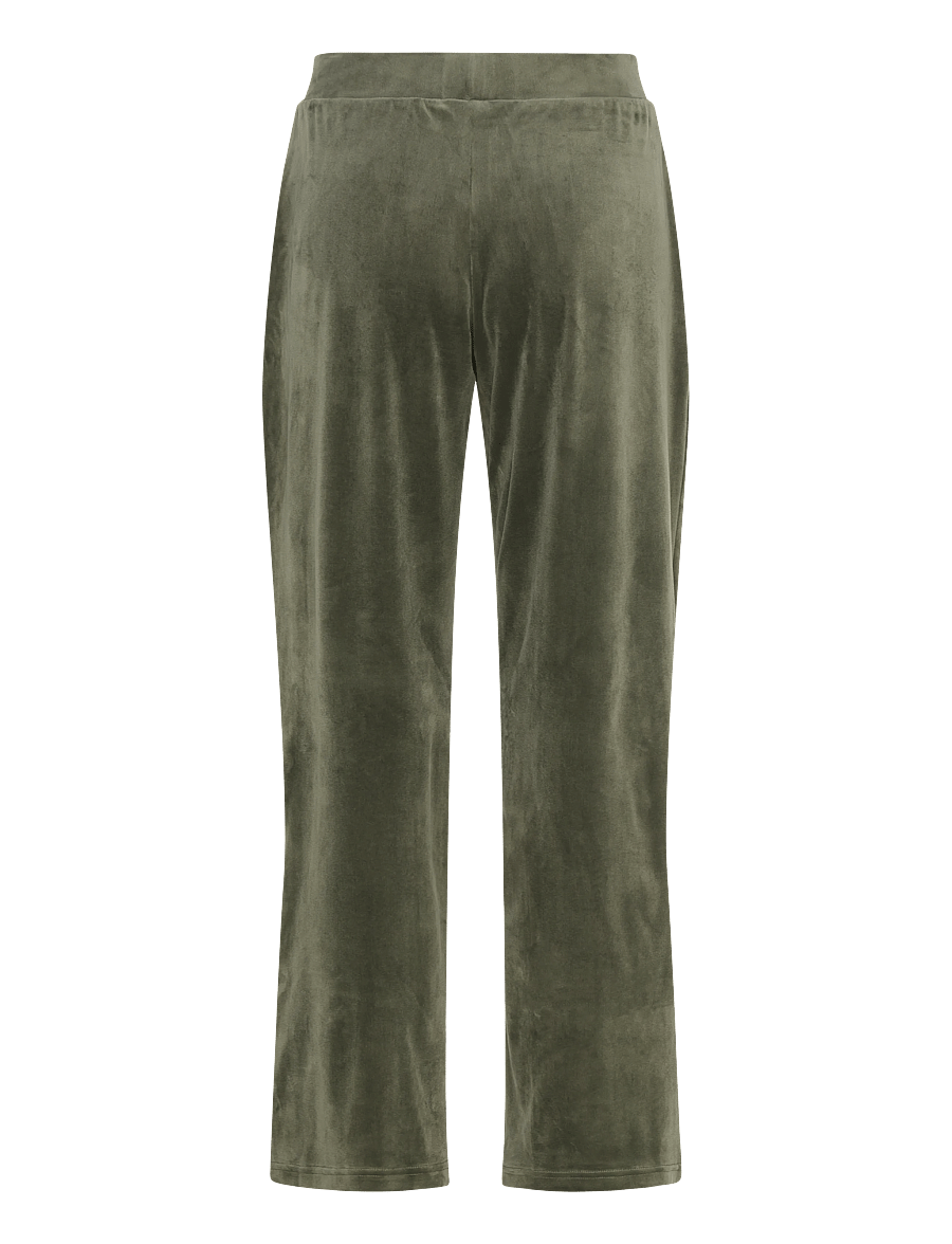 Hunkemöller - PANT STRAIGHT LEG VELOURS - natbukser - climbing ivy - 1