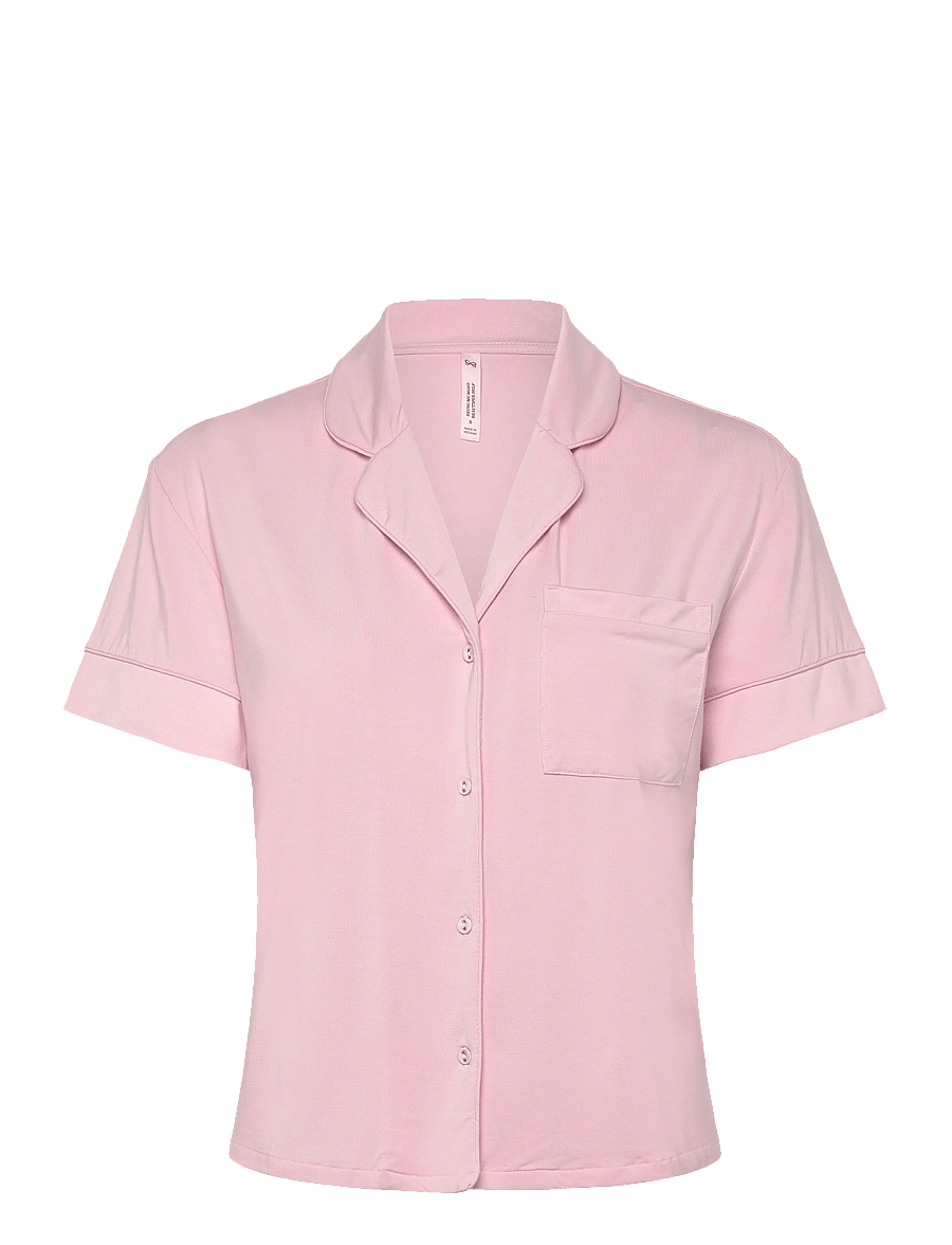 Hunkemöller - JACKET SS JERSEY ESSENTIAL - lühikeste varrukatega särgid - pink - 1