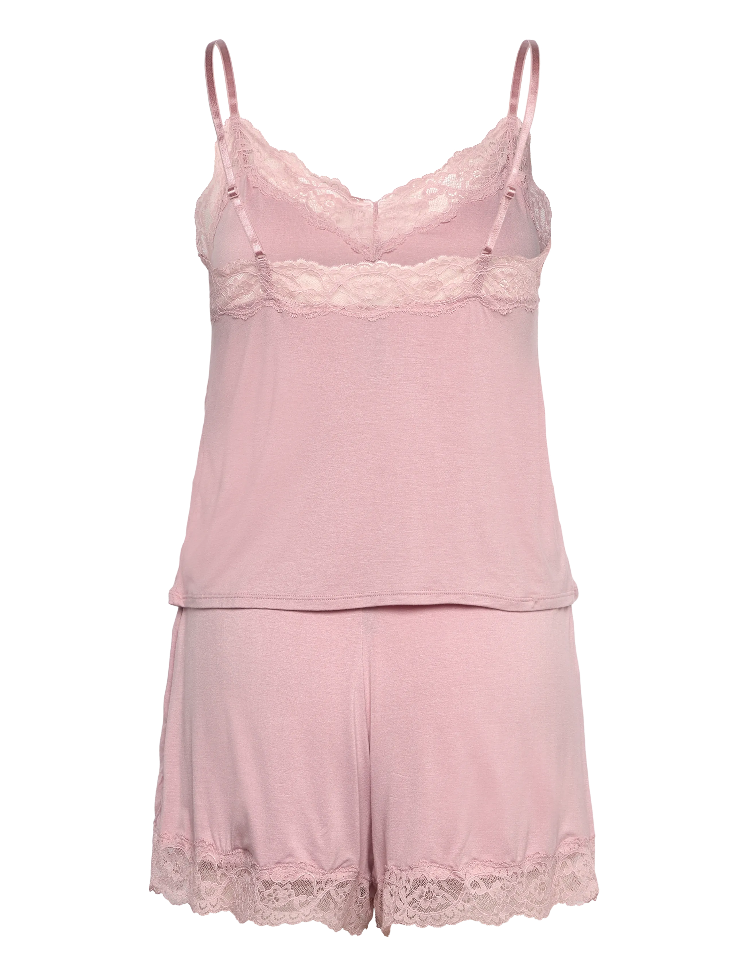 Hunkemöller - PJ CAMI JERSEY LACE NANA - pink - 1