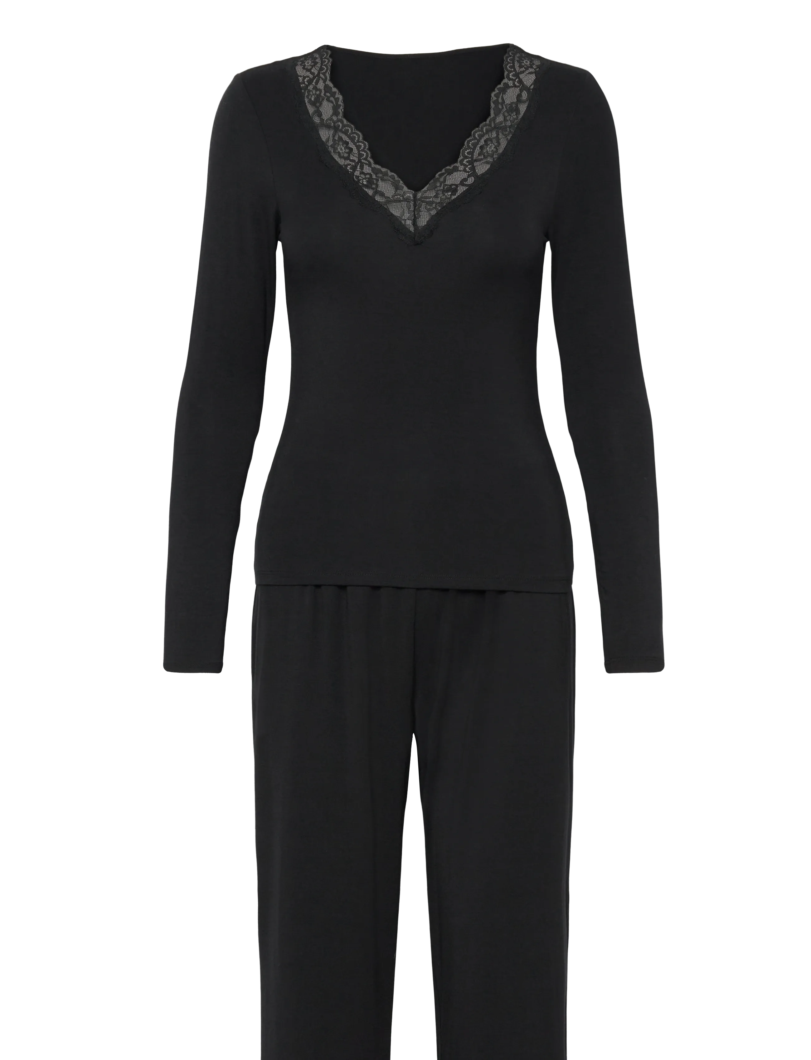 HUNKEMÖLLER Pj Ls Jersey Modal Strickjacke Nana Schwarz - XS - Damen