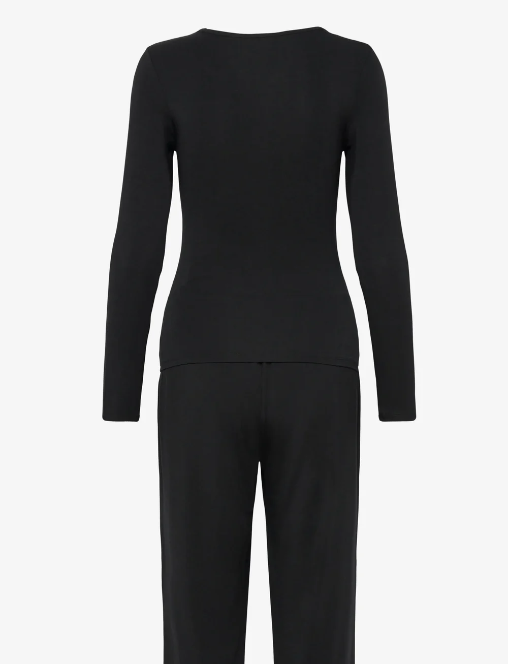 Hunkemöller - PJ LS JERSEY LACE NANA - pyjamas - black - 1
