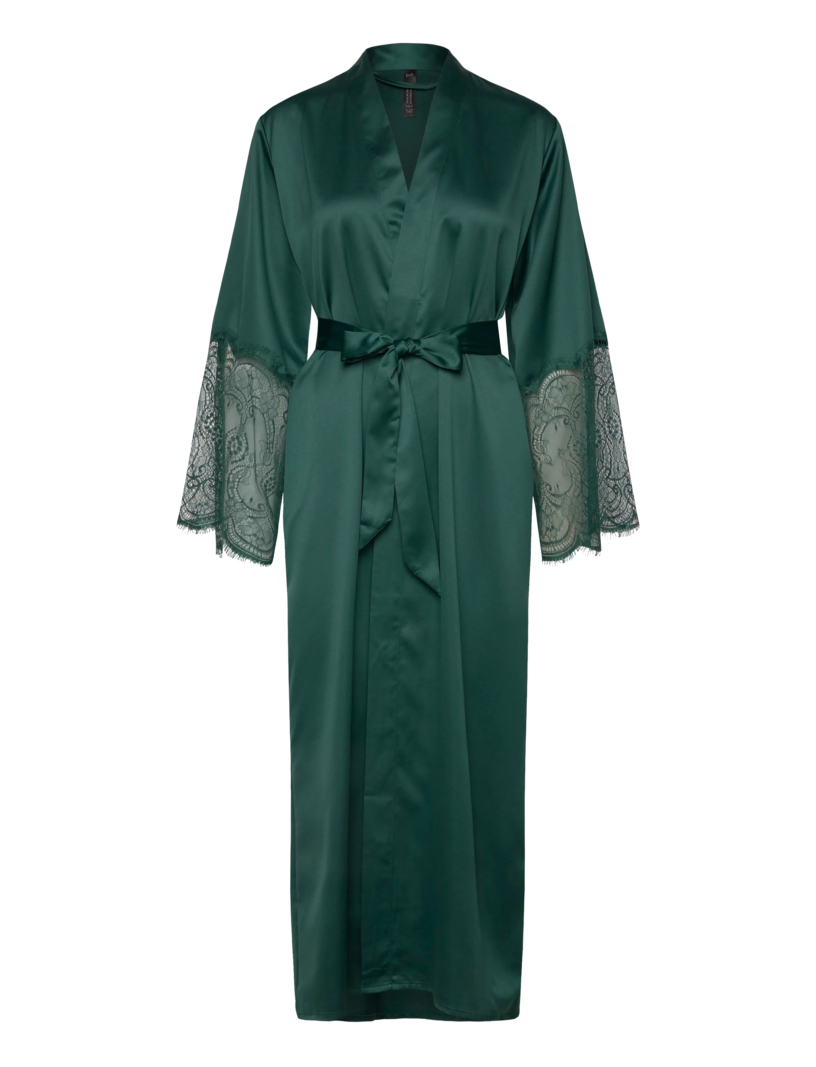 KIMONO LONG SATIN LACE - PONDEROSA PINE