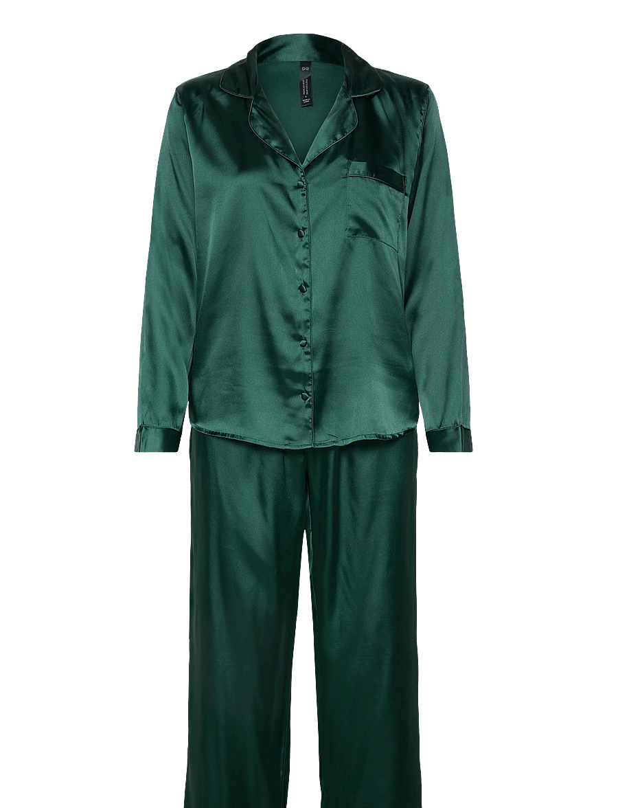 Hunkemöller - PJ LS SATIN MINIMAL - pyjamas - ponderosa pine - 0