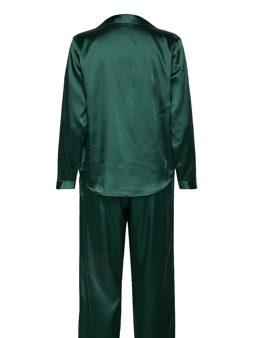 Hunkemöller - PJ LS SATIN MINIMAL - pyjamas - ponderosa pine - 1