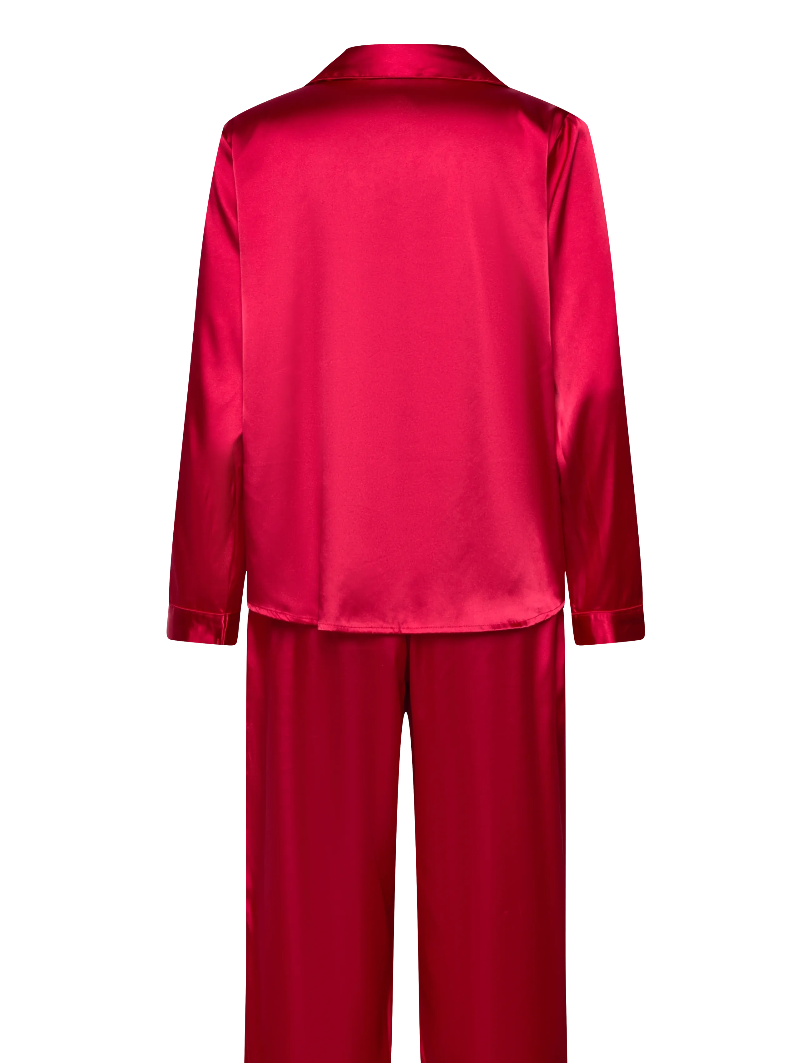 Hunkemöller - PJ LS SATIN MINIMAL - chili pepper - 1