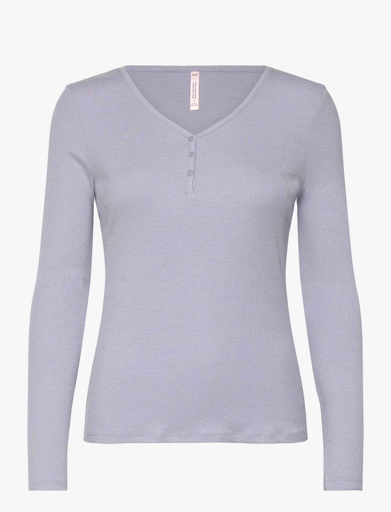 Hunkemöller - TOP LS RIB MODAL HENLEY - oberteile - hkm purple - 1