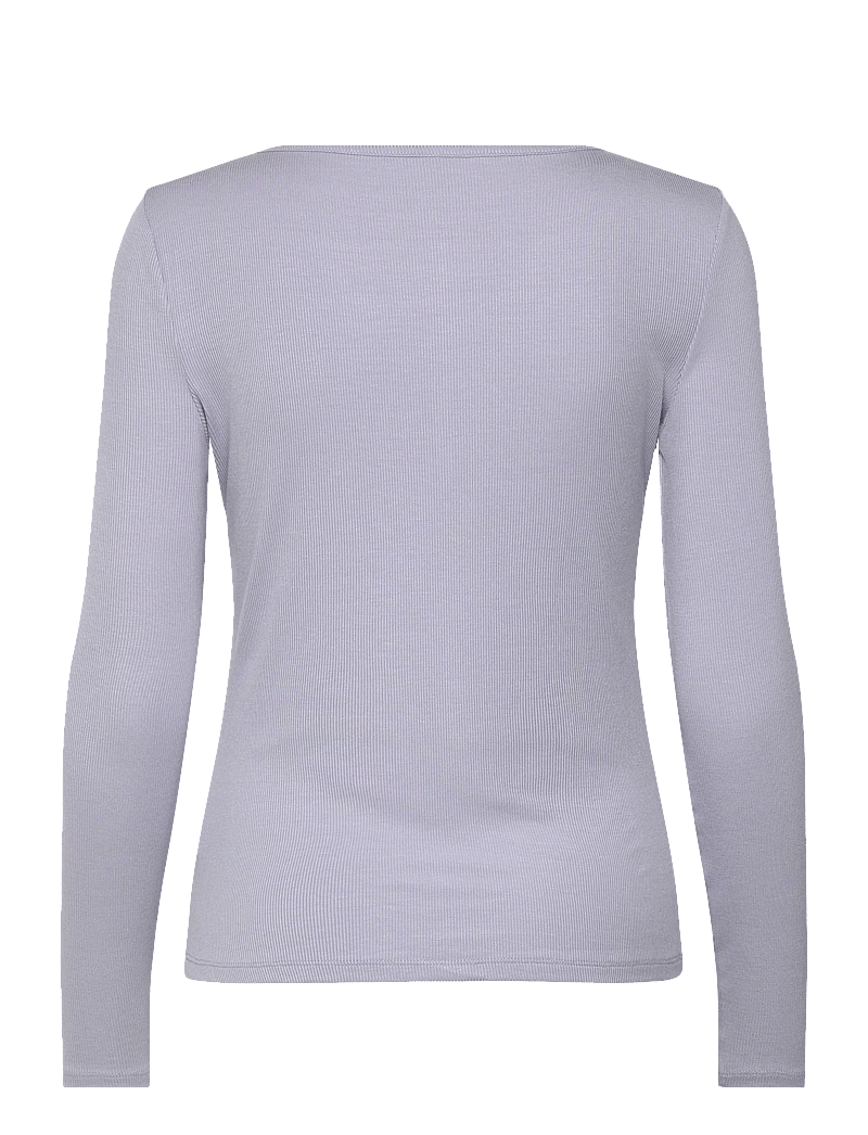 Hunkemöller - TOP LS RIB MODAL HENLEY - oberteile - hkm purple - 2