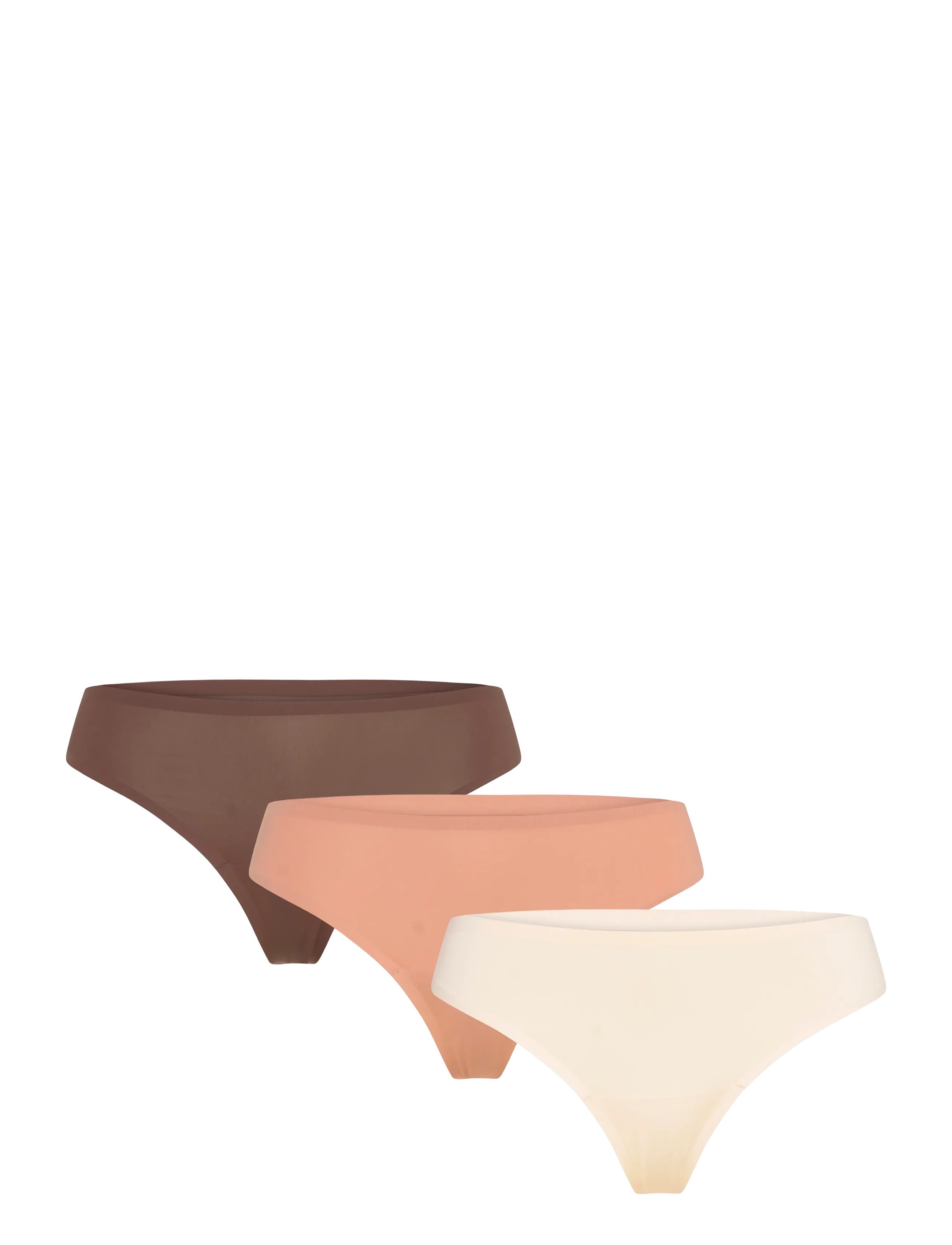 Hunkemöller 3-PACK INV MICRO STRING R - Slips - MOCHA MOUSSE / multi