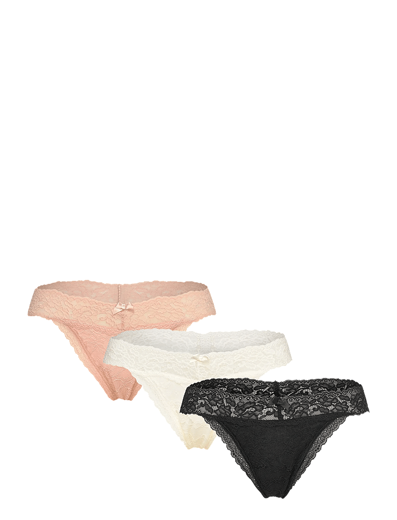 Hunkemöller - 3-PACK MADISON ULV STRING - stringtrosor - caviar - 0