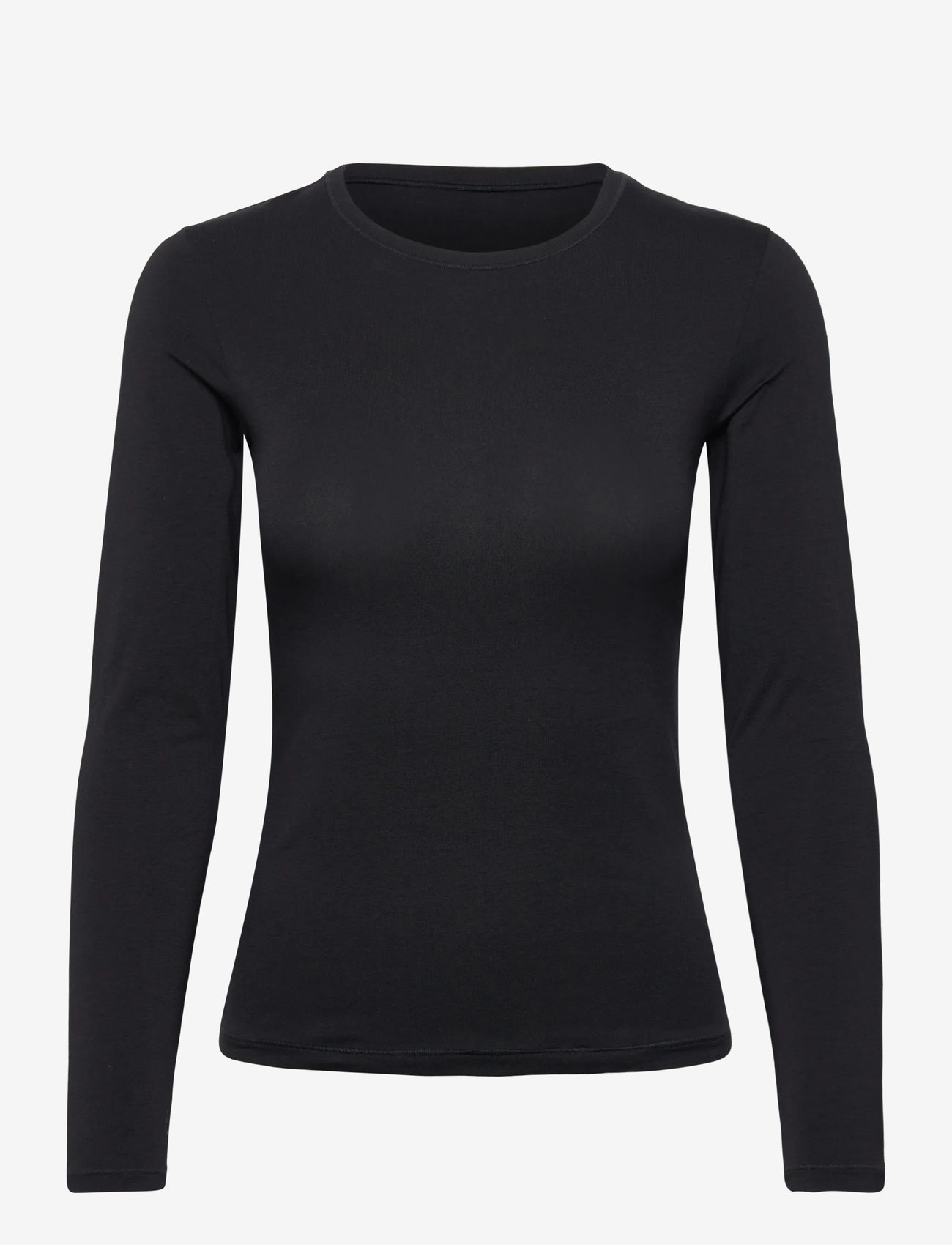 Hunkemöller - TOP LS SOFT COTTON - oberteile - black - 0