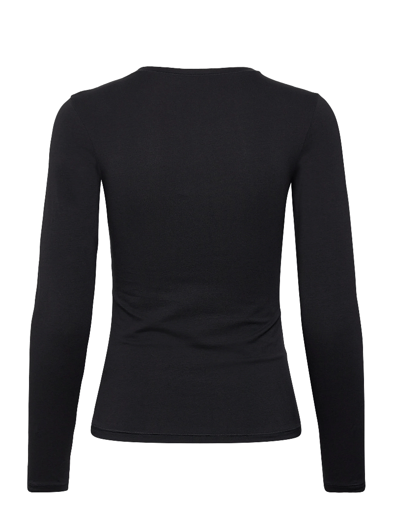 Hunkemöller - TOP LS SOFT COTTON - oberteile - black - 1
