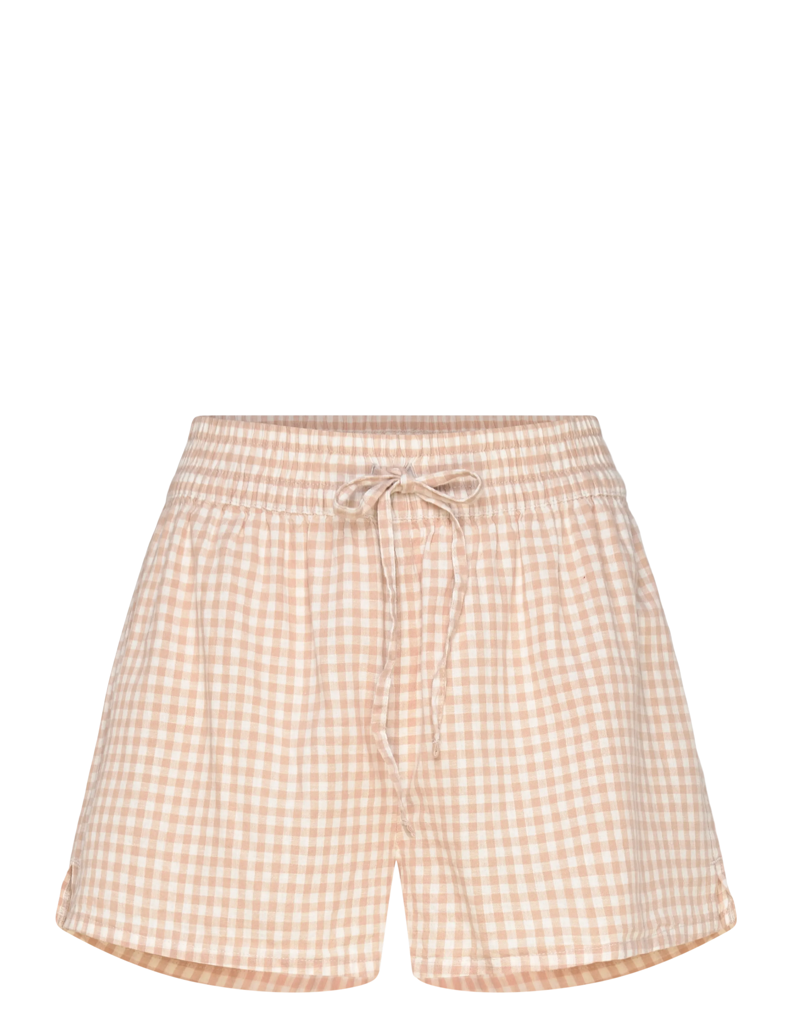 Hunkemöller Short Linen Check - Nachtwäsche - SNOW WHITE / beige