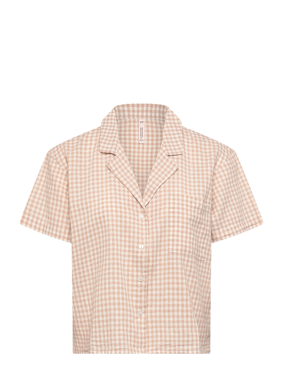 Hunkemöller - Jacket Linen Check - Överdelar - snow white - 0
