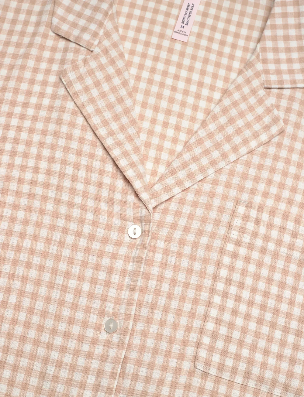 Hunkemöller - Jacket Linen Check - oberteile - snow white - 2