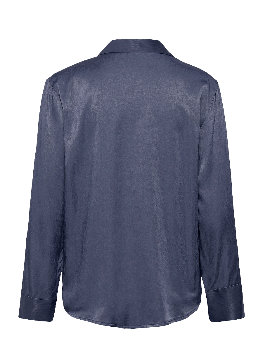 Hunkemöller - JACKET LS SATIN AYLA - toppar - vintage indigo - 1
