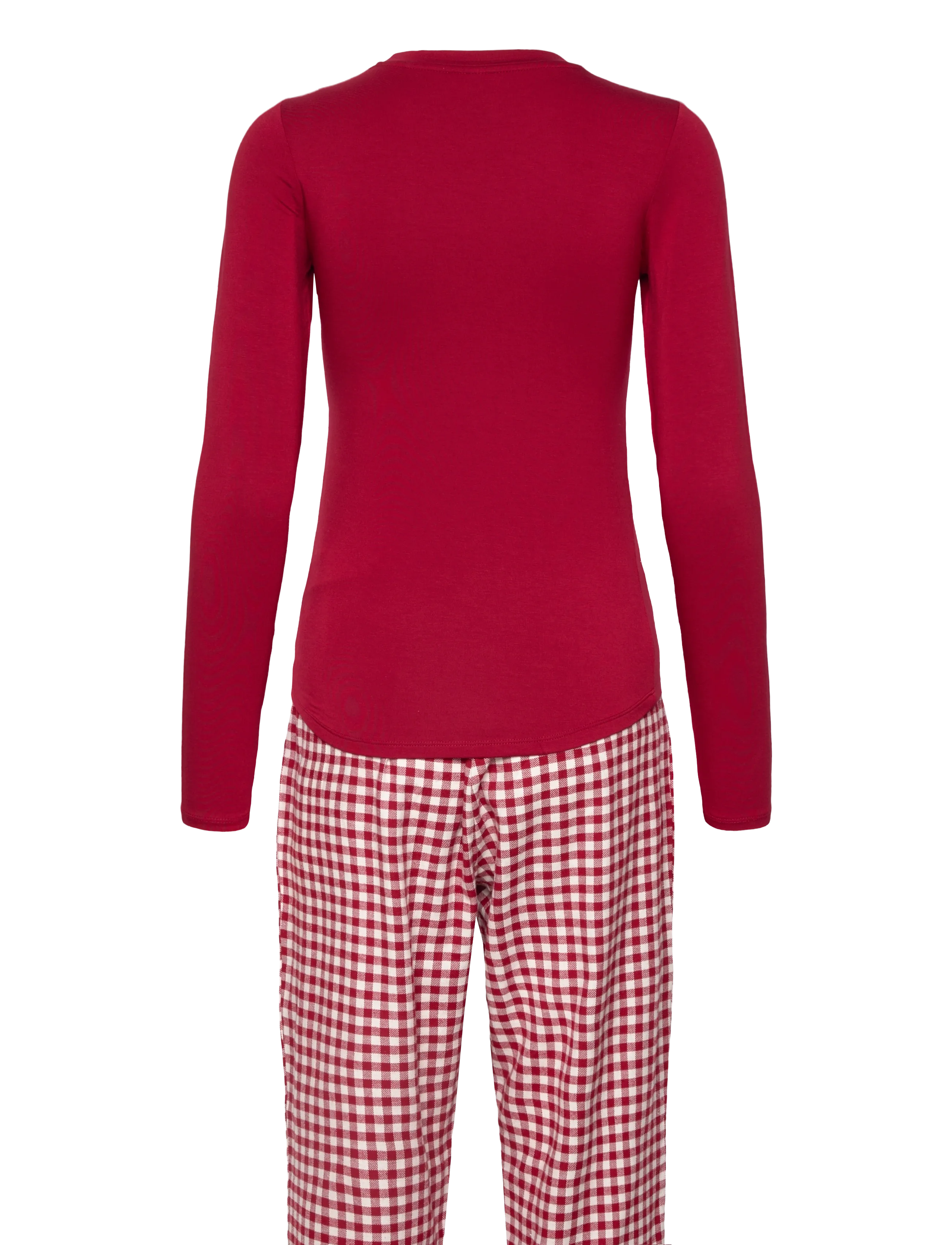 Hunkemöller - PJ SET LS TOP TWILL CHECK - pyjamas - red dahlia - 1