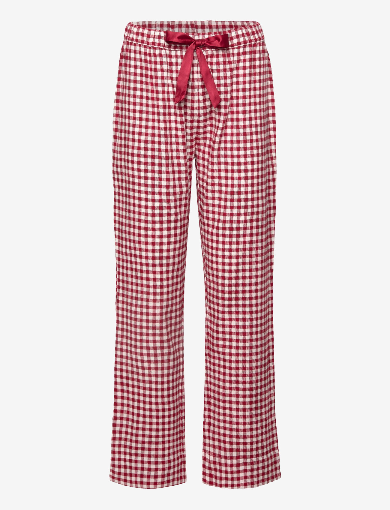 Hunkemöller - PJ SET LS TOP TWILL CHECK - julpyjamas - red dahlia - 2