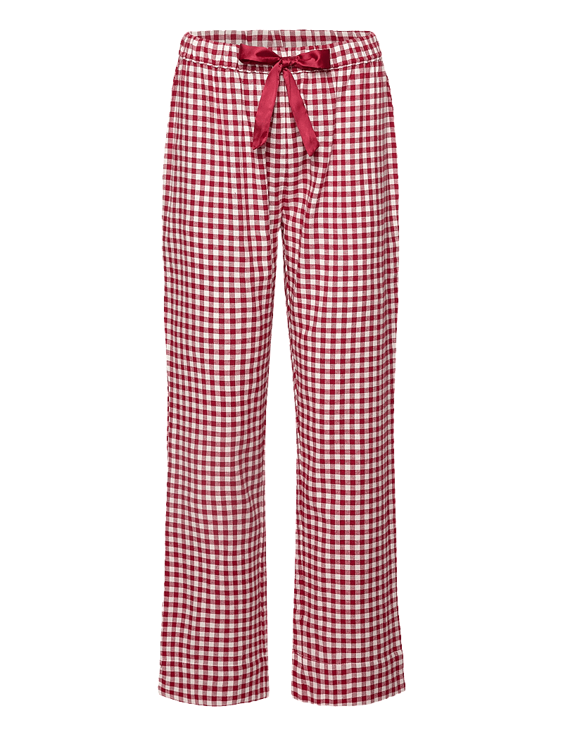 Hunkemöller - PJ SET LS TOP TWILL CHECK - weihnachts-pyjamas - red dahlia - 2