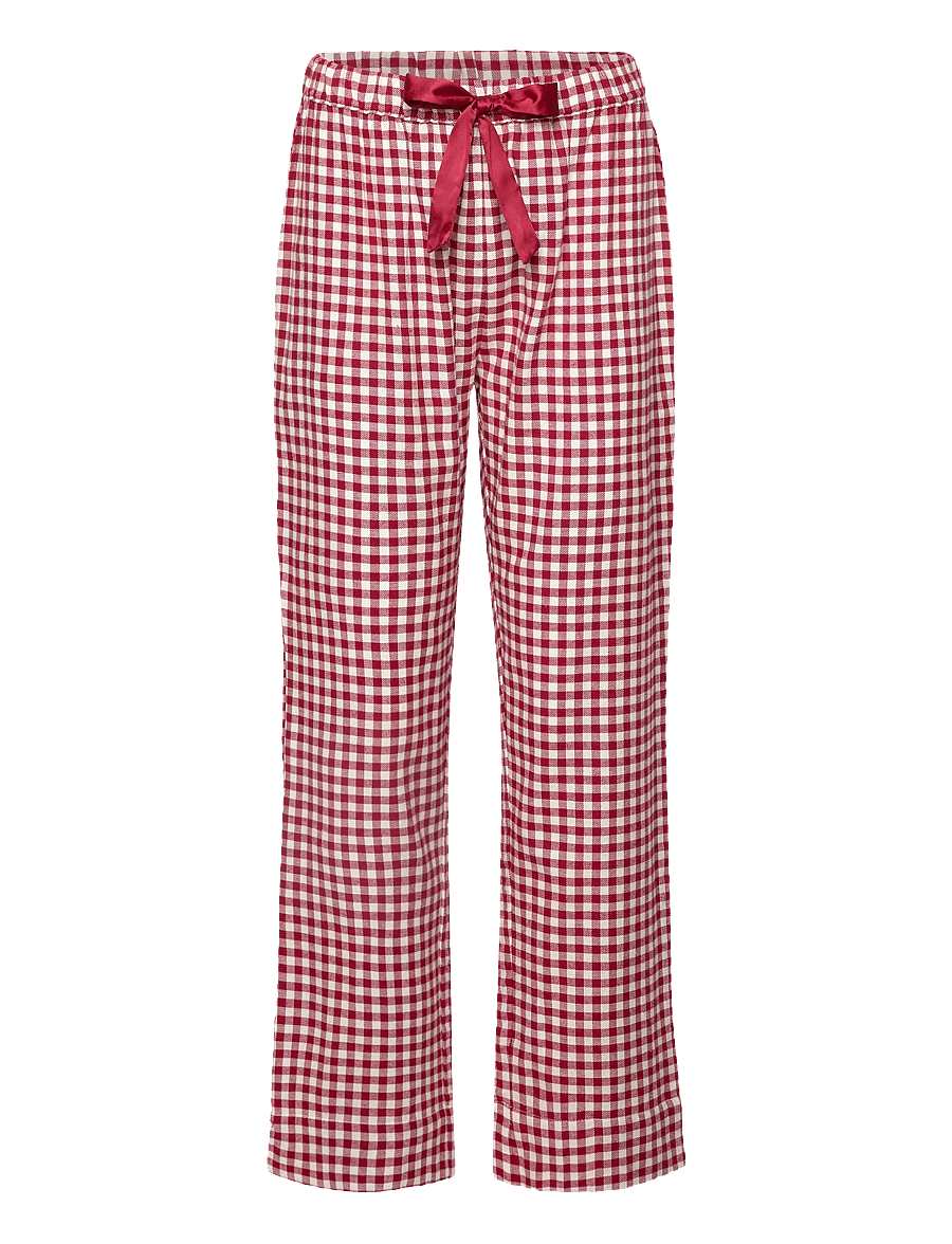 Hunkemöller - PJ SET LS TOP TWILL CHECK - pyjamas - red dahlia - 2