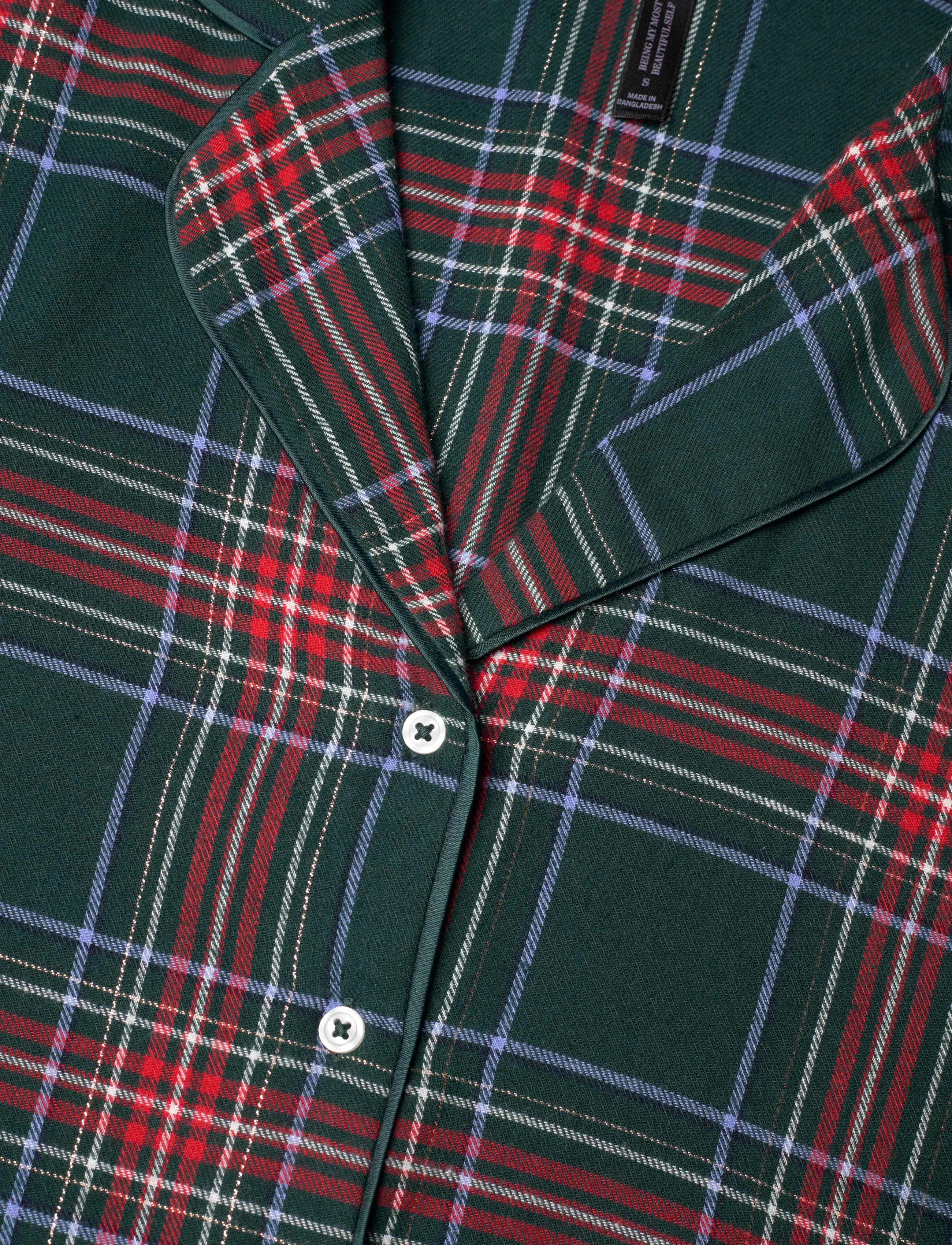 Hunkemöller - PJ LS FLANNEL TWILL CHECK - piżamy - ponderosa pine - 4