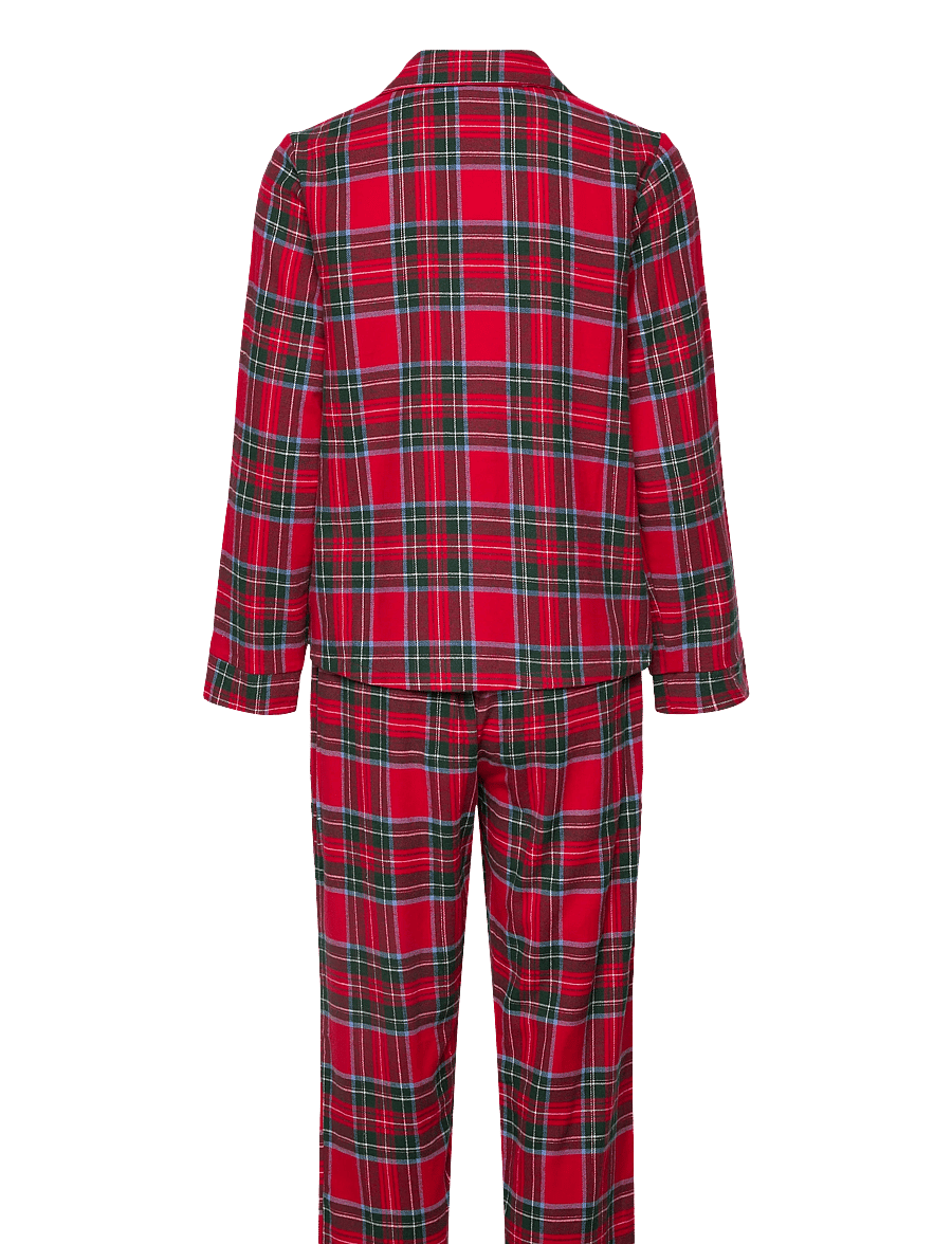 Hunkemöller - PJ LS FLANNEL TWILL CHECK - pyjamas - salsa - 1