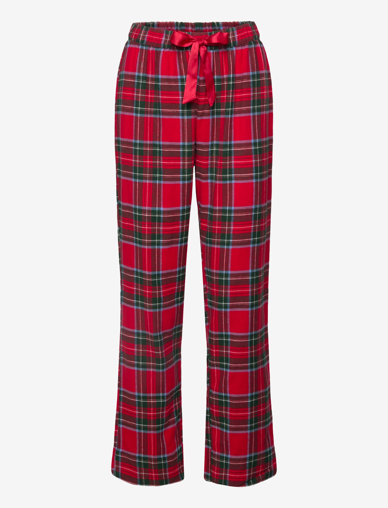 Hunkemöller - PJ LS FLANNEL TWILL CHECK - julpyjamas - salsa - 2