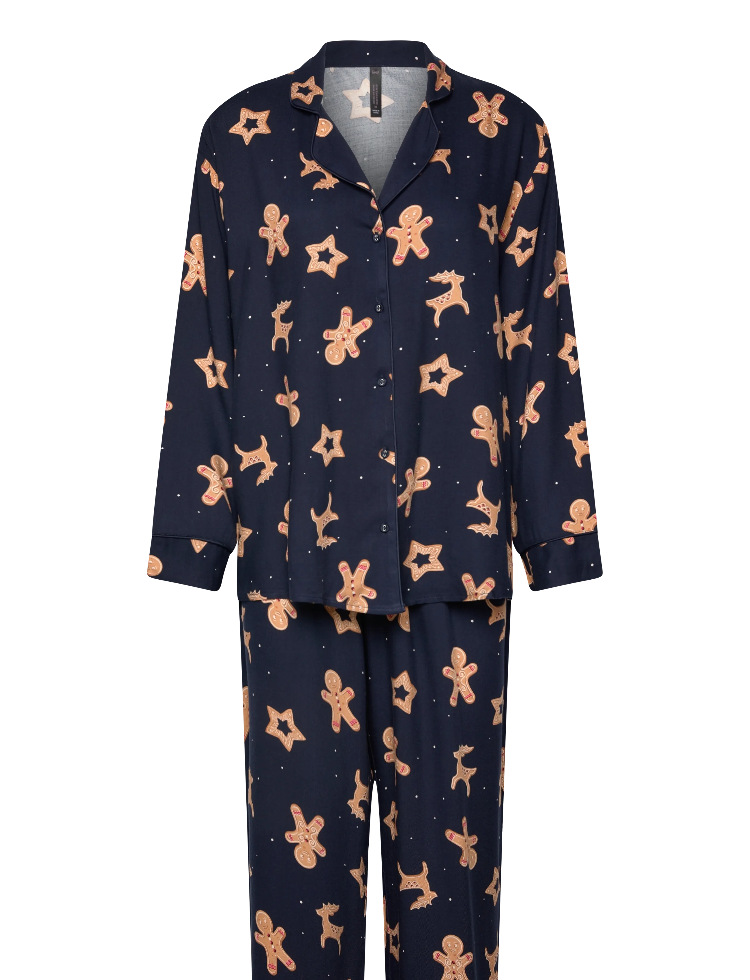 HUNKEMÖLLER Pj Ls Vis Twill Ginger Patterned - XS - Damen