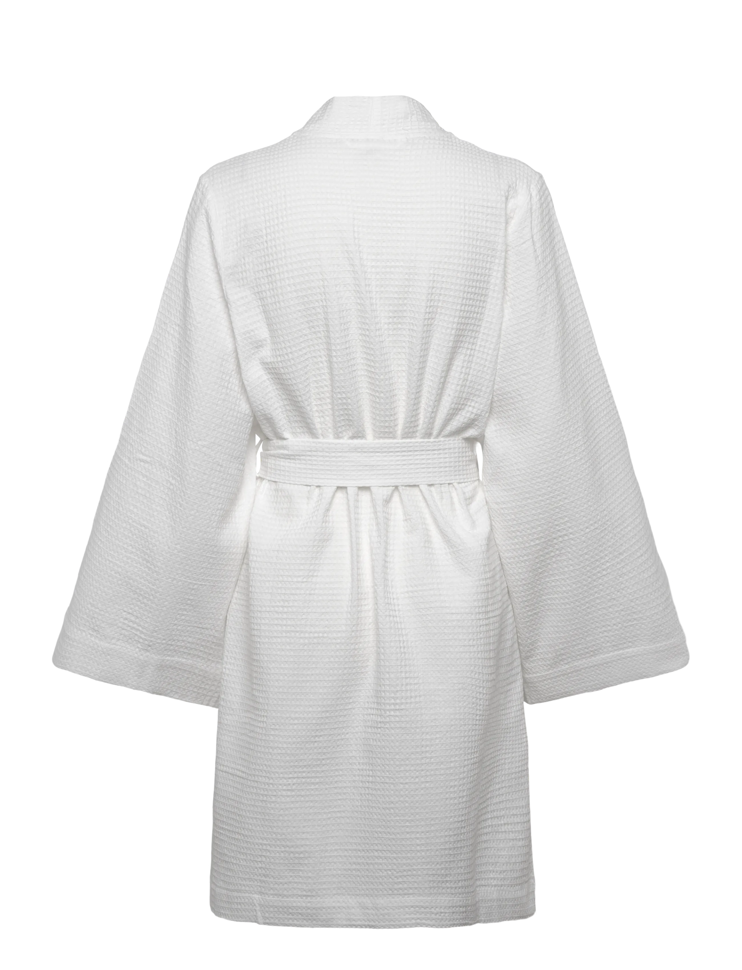 Hunkemöller - KIMONO SHORT WAFFLE - hkm white - 2