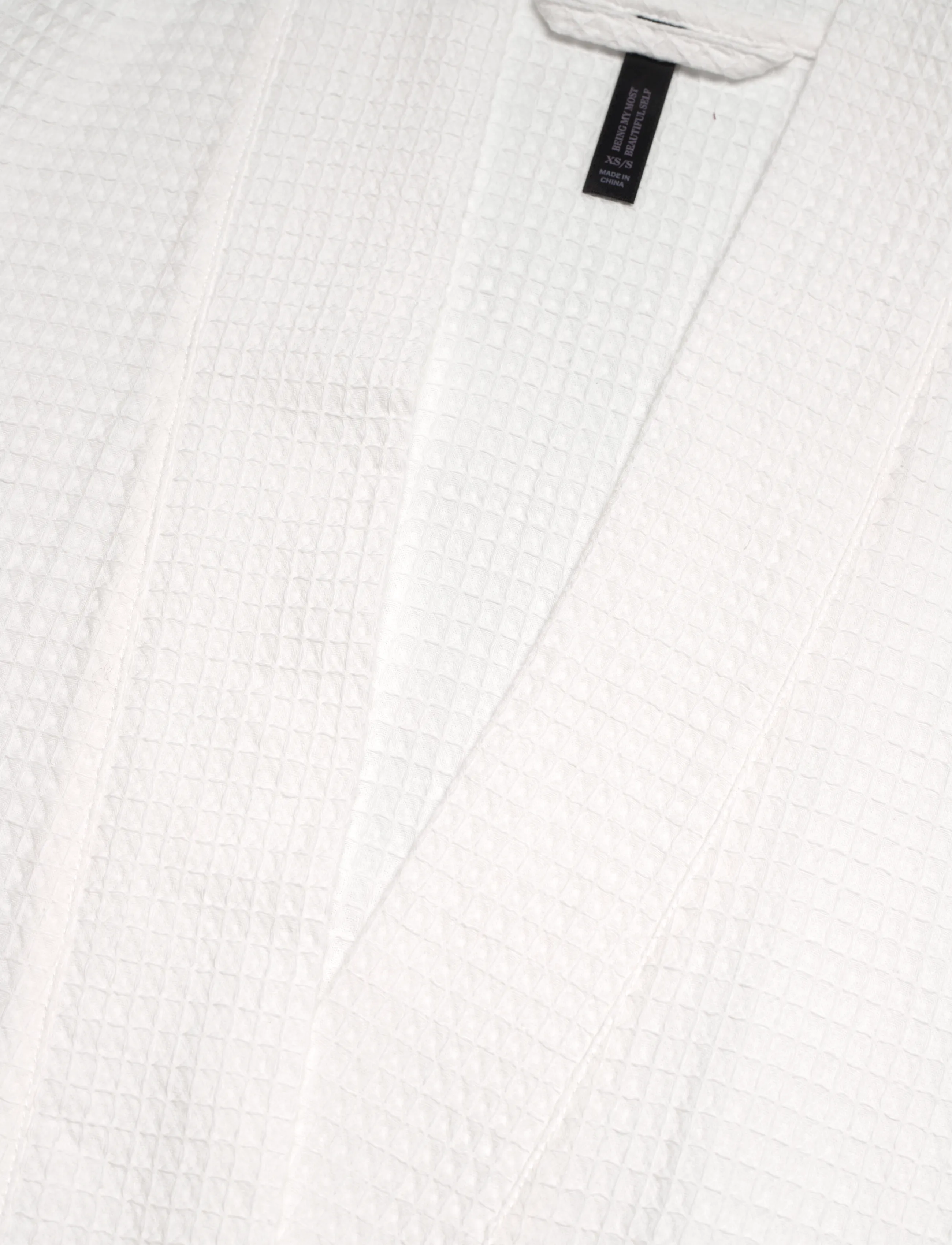 Hunkemöller - KIMONO SHORT WAFFLE - hkm white - 5