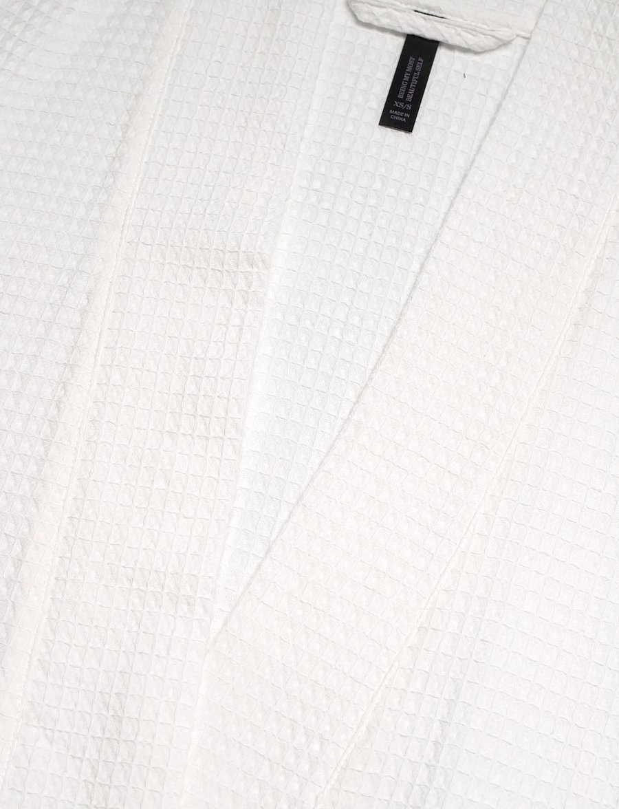Hunkemöller - KIMONO SHORT WAFFLE - hkm white - 5