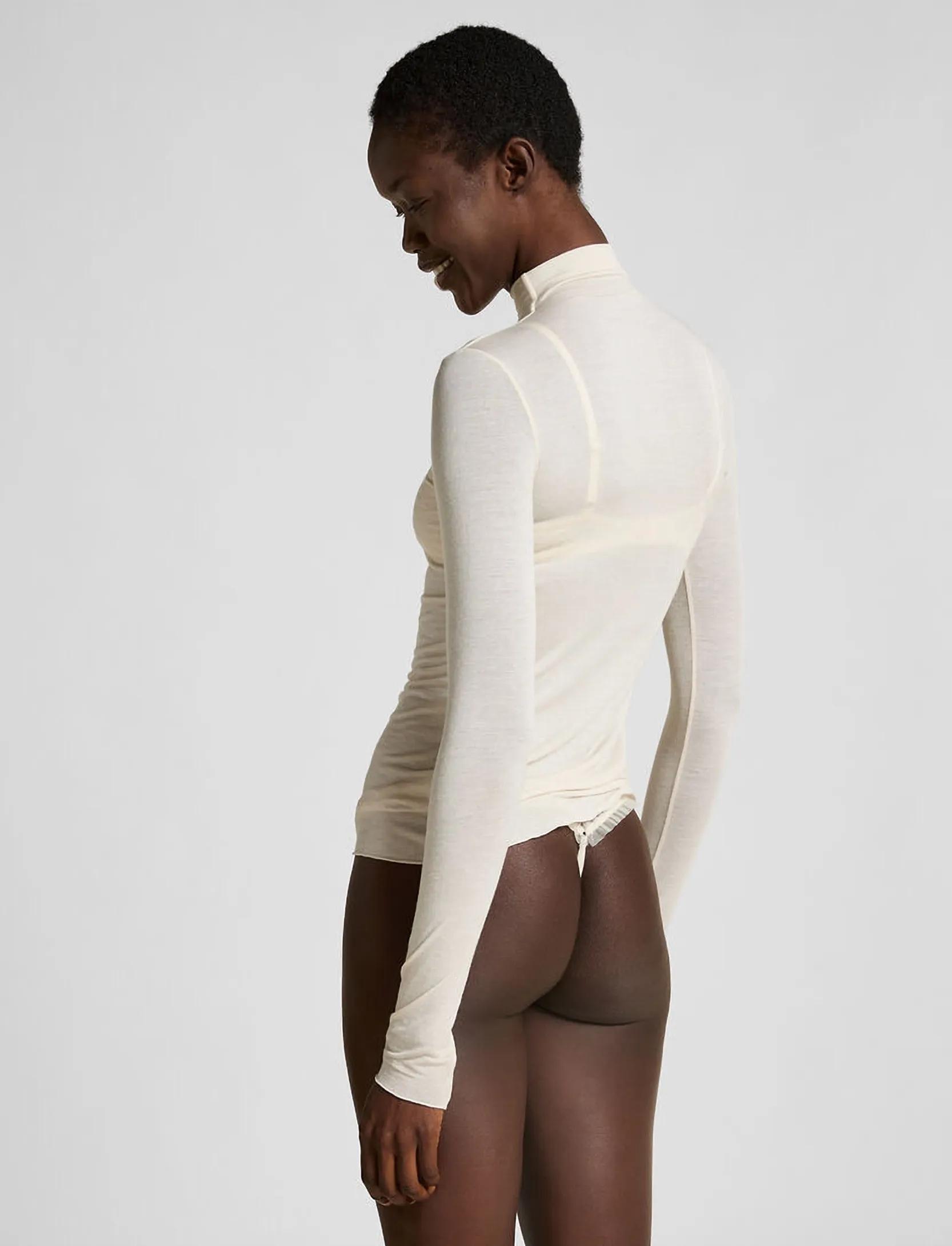 Hunkemöller - TOP LS TURTLENECK INTIMATES - kashmir - hkm white - 3