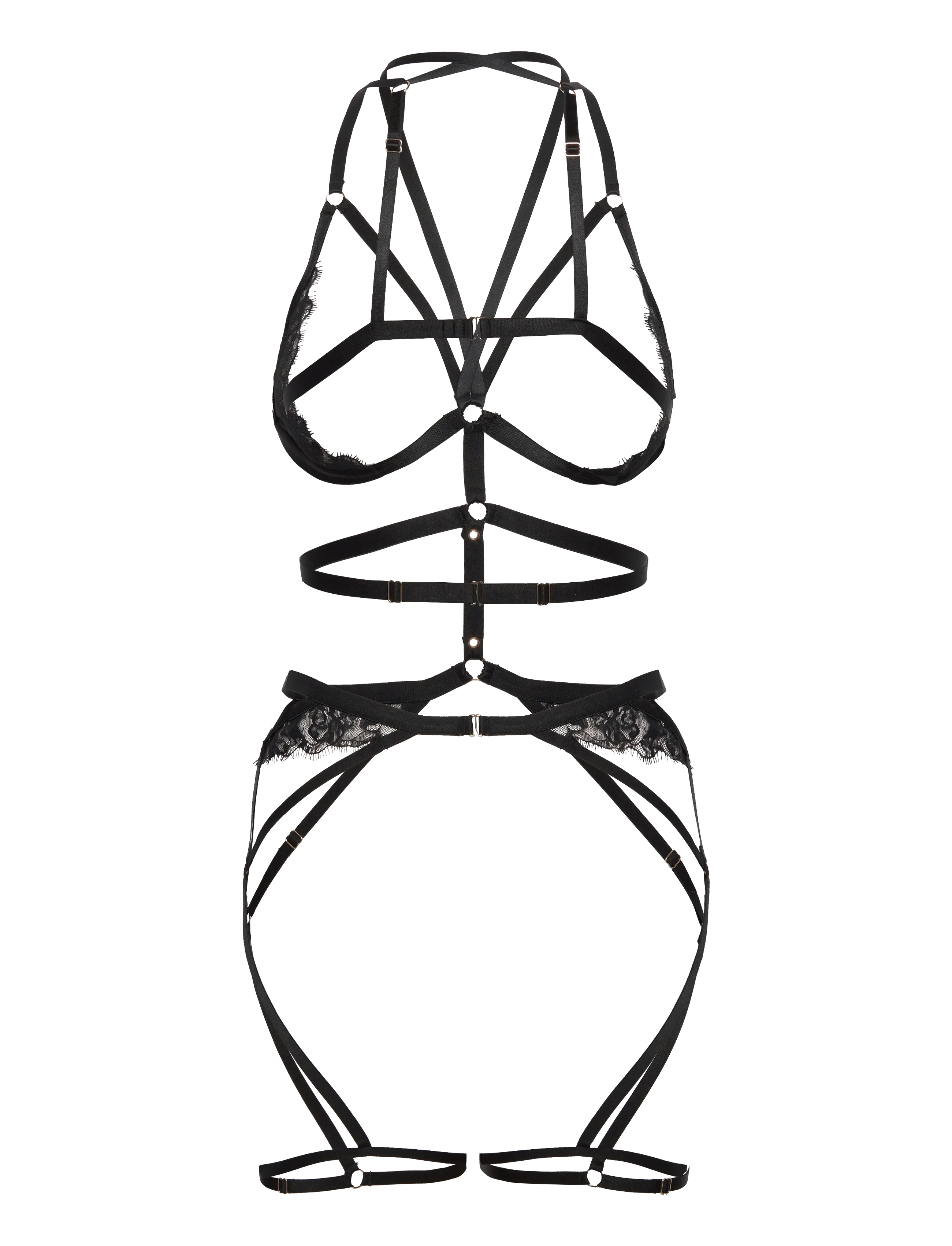 Hunkemöller - Nienke Body Harness - laveste priser - caviar - 1