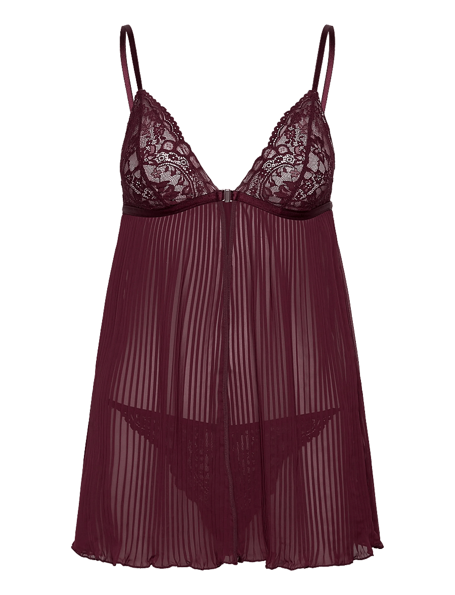 Hunkemöller - ISADORA BABYDOLL SET - zinfandel - 0