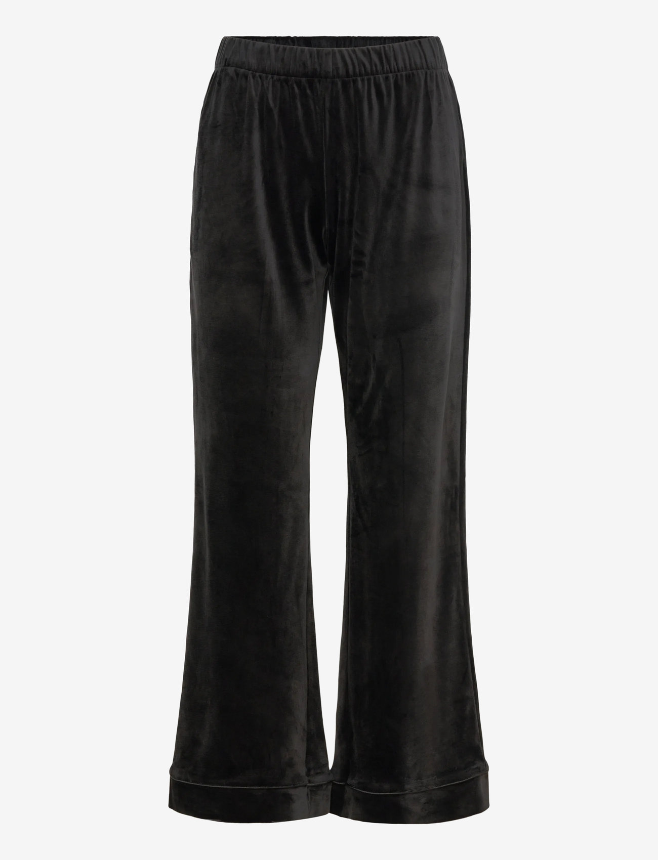Hunkemöller - PANT VELOURS PIPING - pyjamahose - black - 0