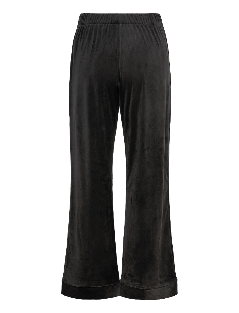Hunkemöller - PANT VELOURS PIPING - natbukser - black - 1