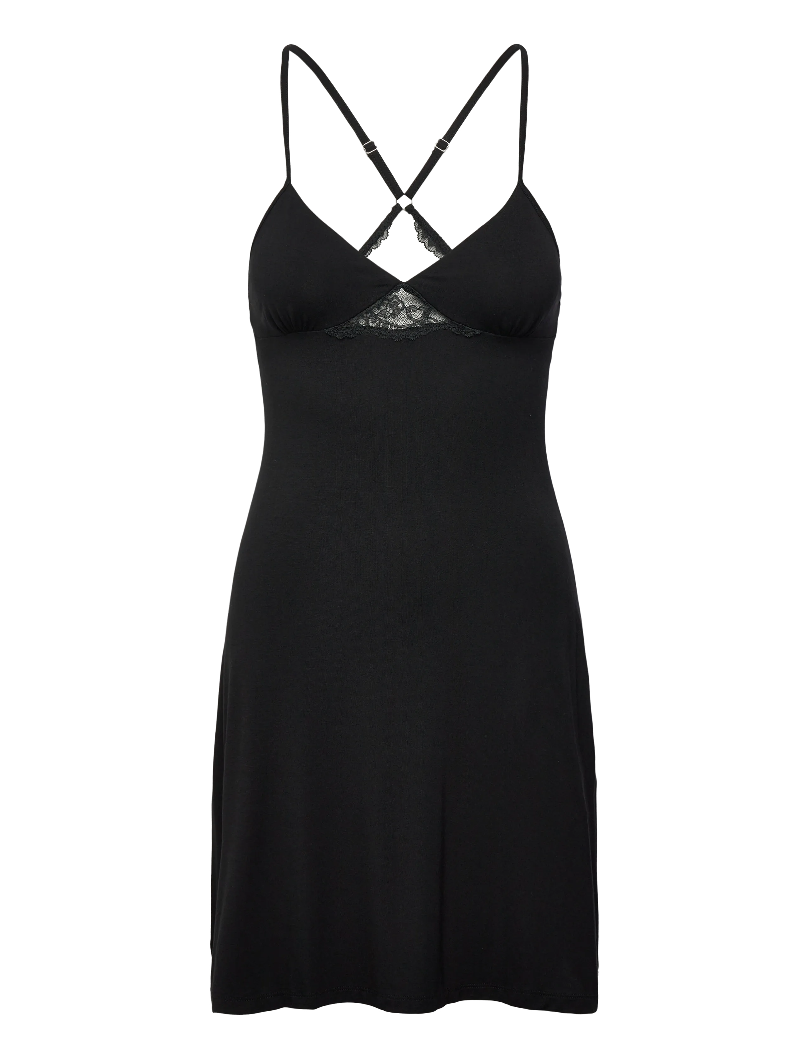 Hunkemöller SD JERSEY LACE BACK DETAIL - Natkjoler - BLACK / black