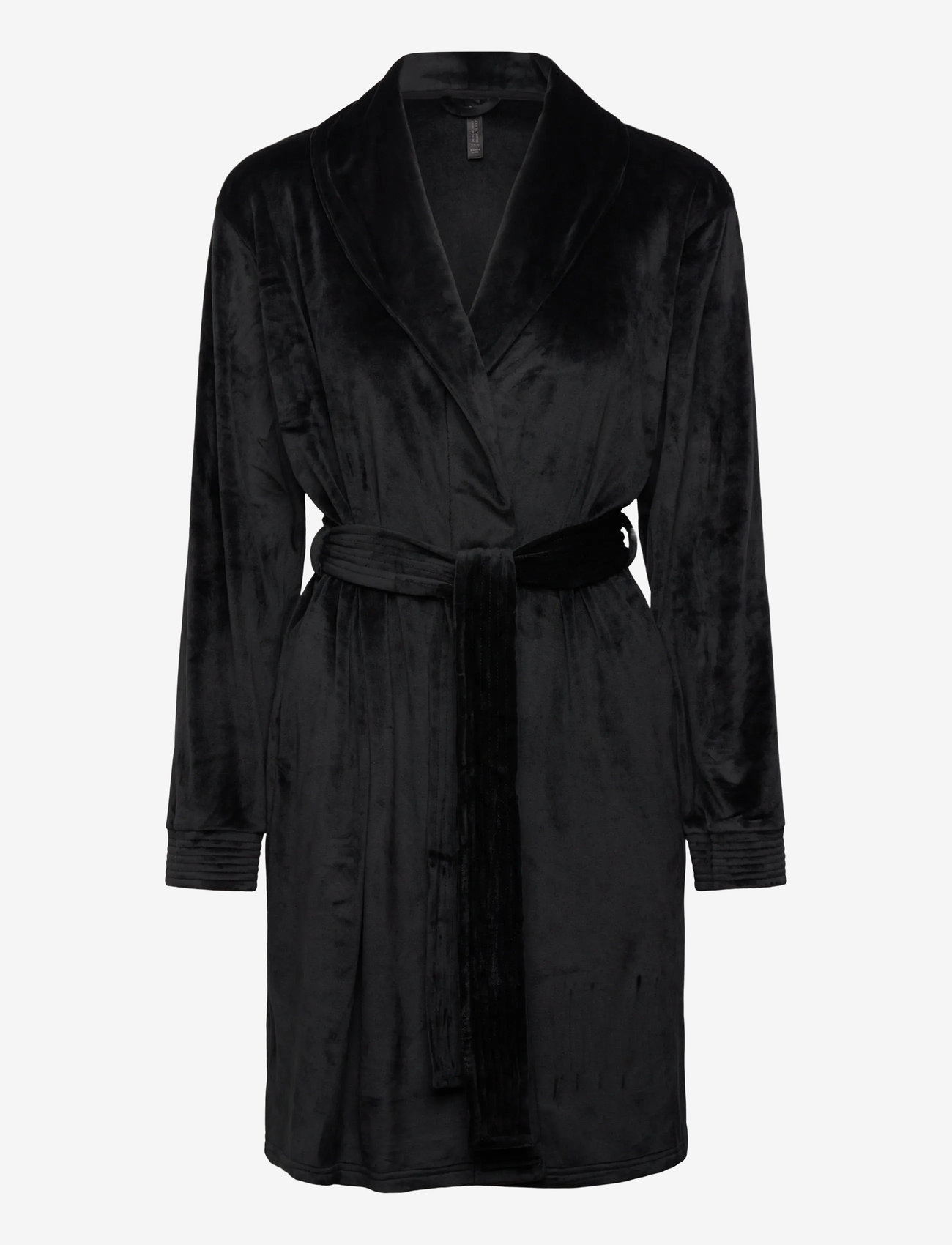Hunkemöller - ROBE SHORT VELOURS QUILT - caviar - 0