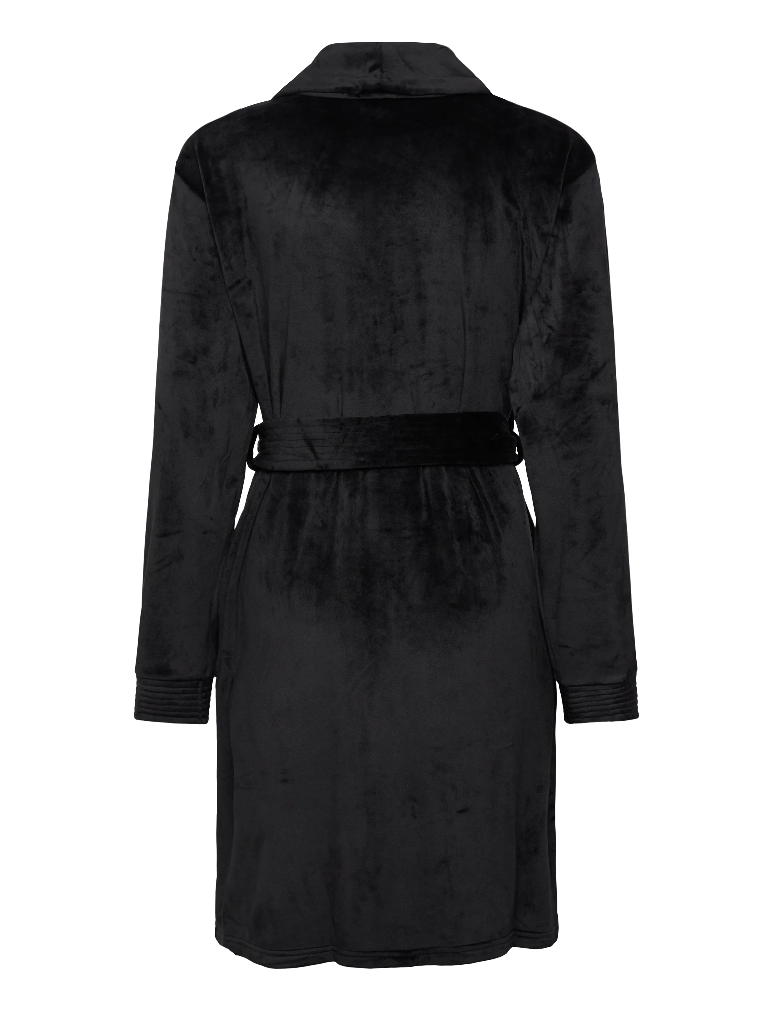 Hunkemöller - ROBE SHORT VELOURS QUILT - caviar - 1