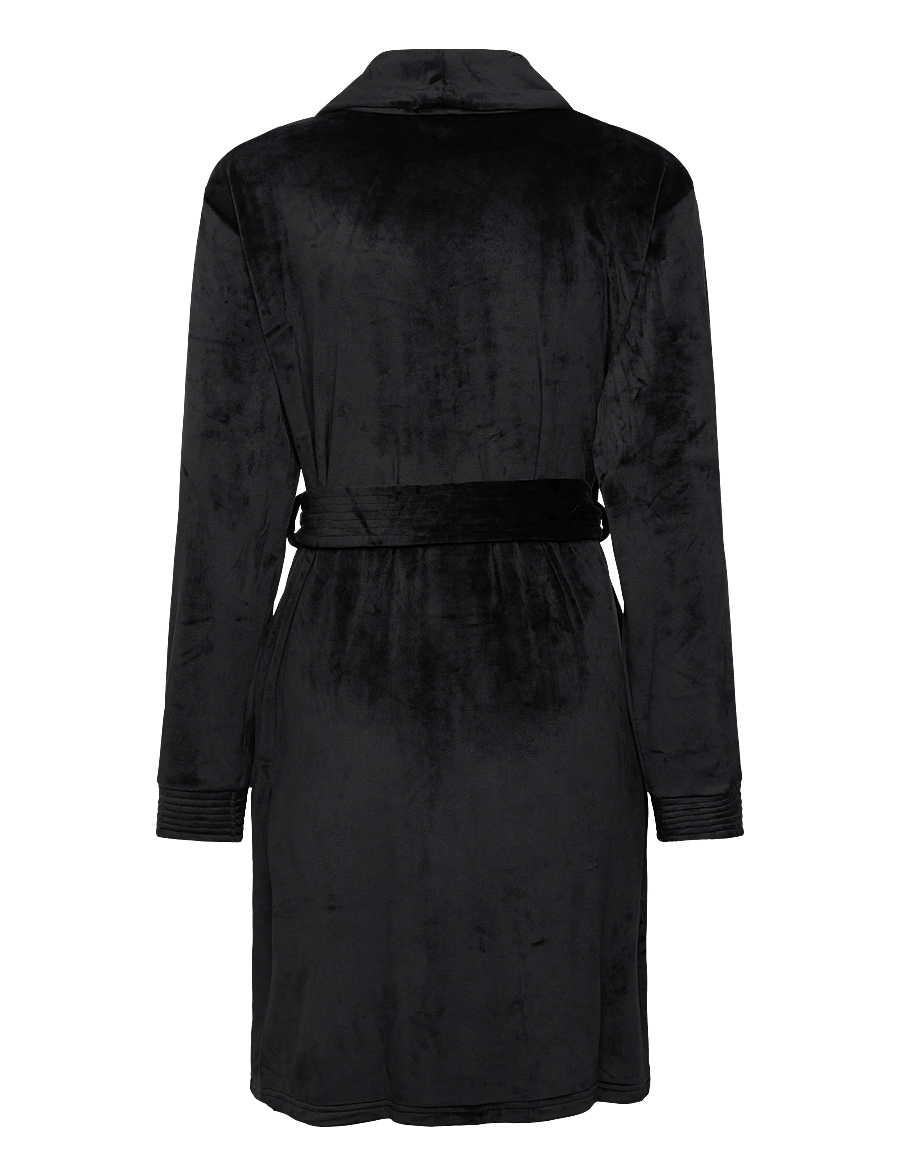 Hunkemöller - Robe Short Velours Quilt - morgonrockar - caviar - 2