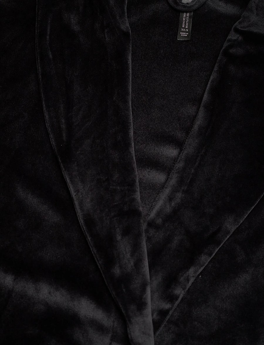 Hunkemöller - Robe Short Velours Quilt - morgonrockar - caviar - 5