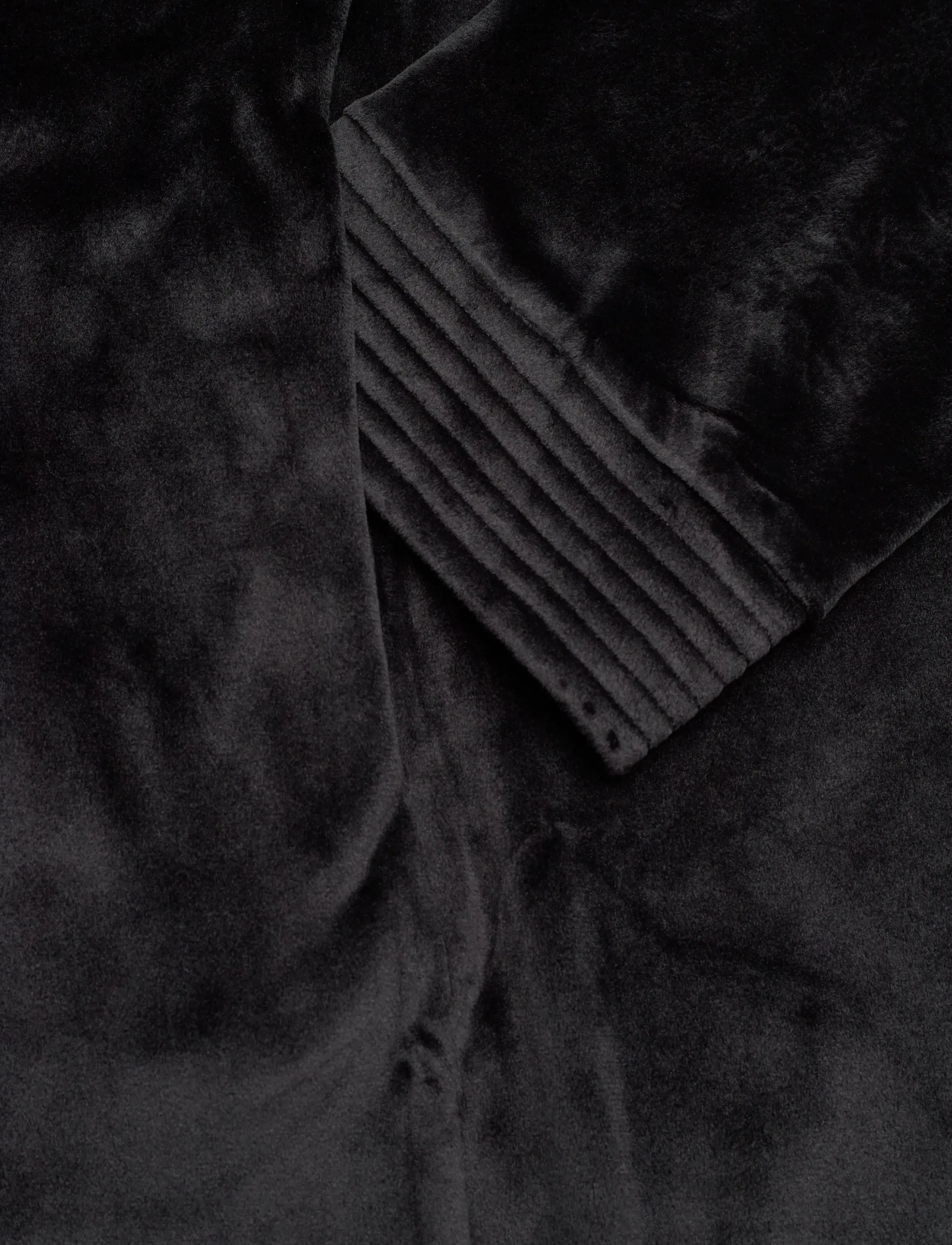 Hunkemöller - ROBE SHORT VELOURS QUILT - caviar - 3