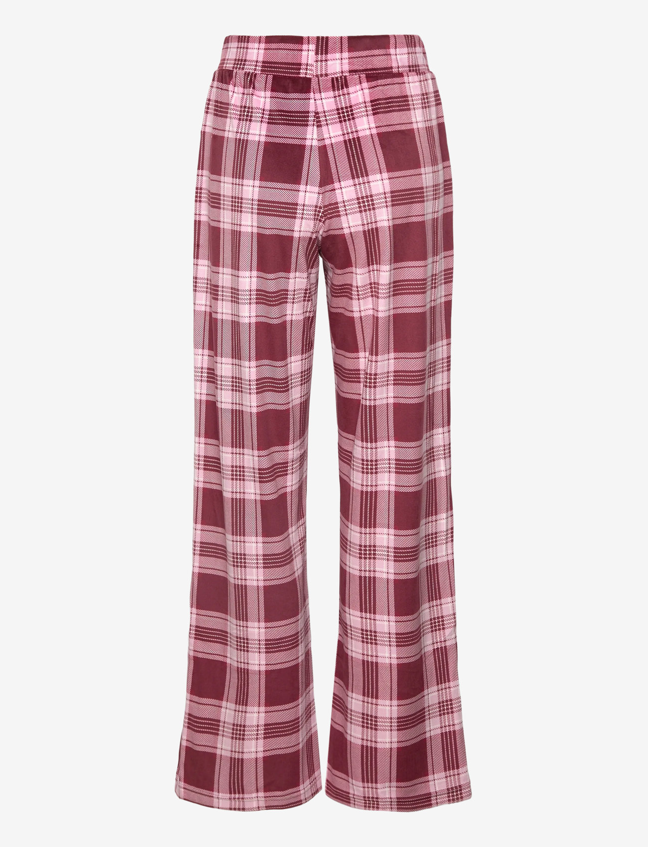 Hunkemöller - PJ SET LS VELOURS CHECK - geburtstagsgeschenke - tawny port - 3