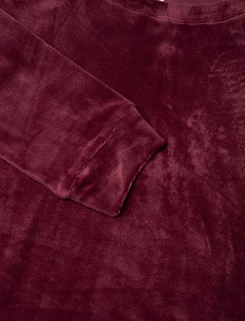 Hunkemöller - PJ SET LS VELOURS CHECK - pyjamas - tawny port - 4