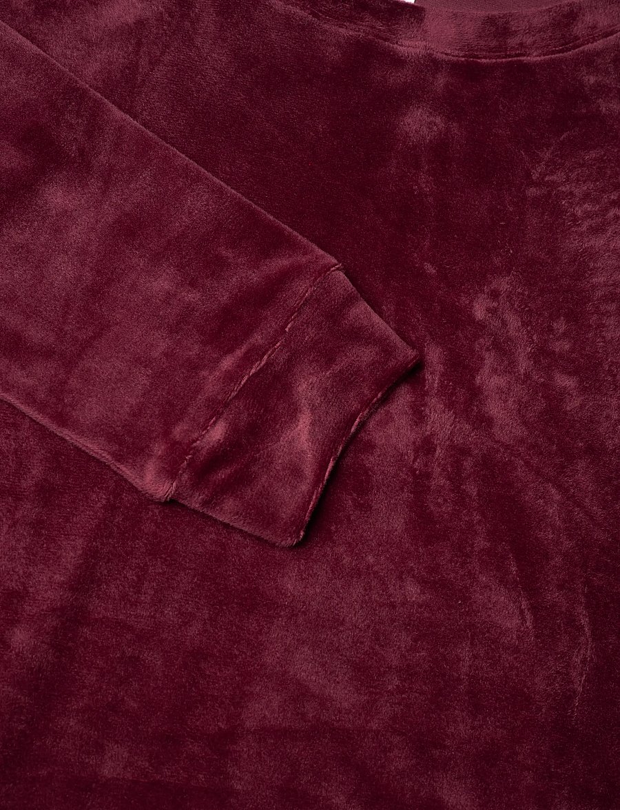 Hunkemöller - PJ SET LS VELOURS CHECK - pyjamas - tawny port - 4