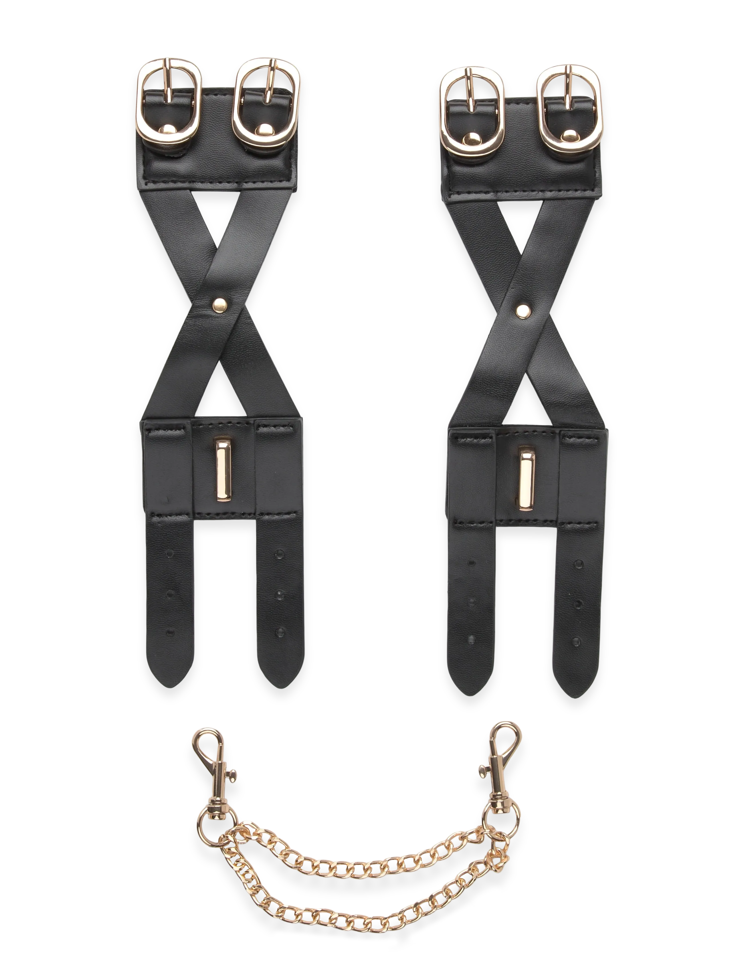 HUNKEMÖLLER Wristcuffs Cross Straps Schwarz - One Size - Damen