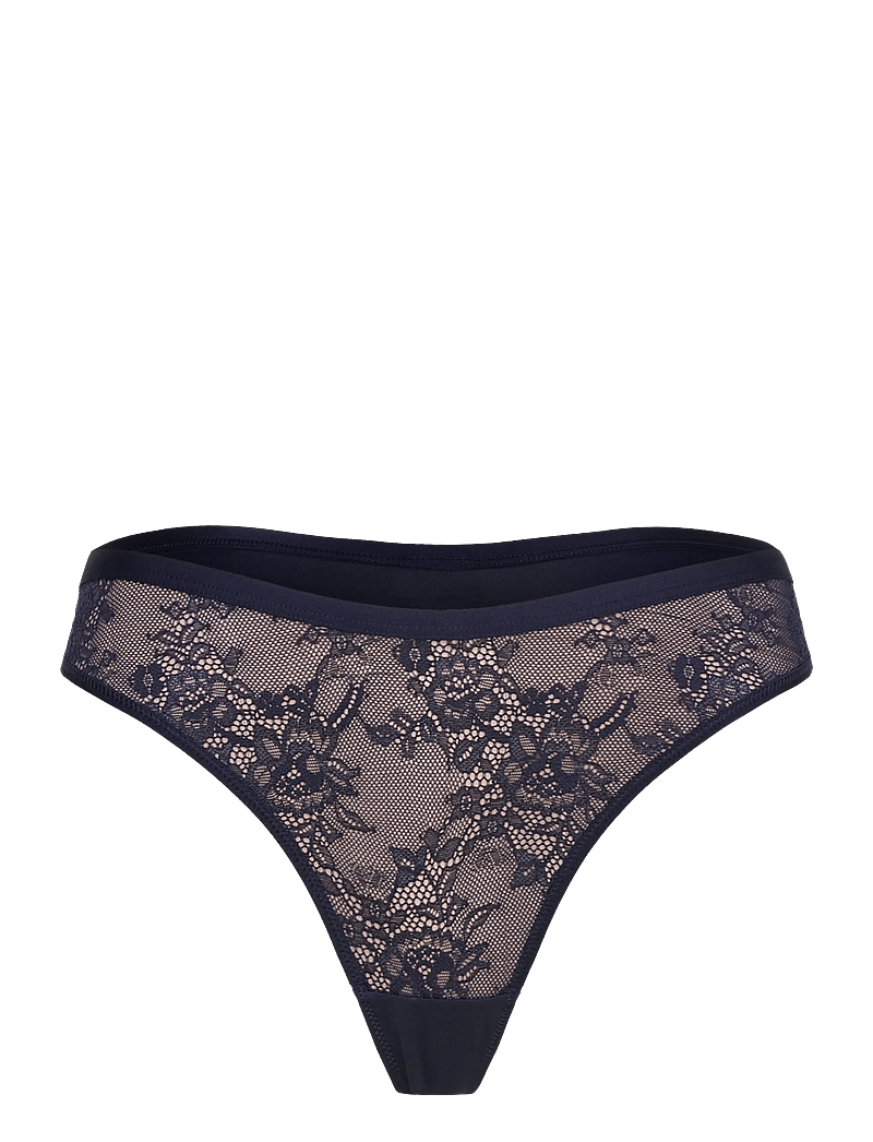 Hunkemöller - LEA LACE STRING R - stringtrusser - peacoat - 0