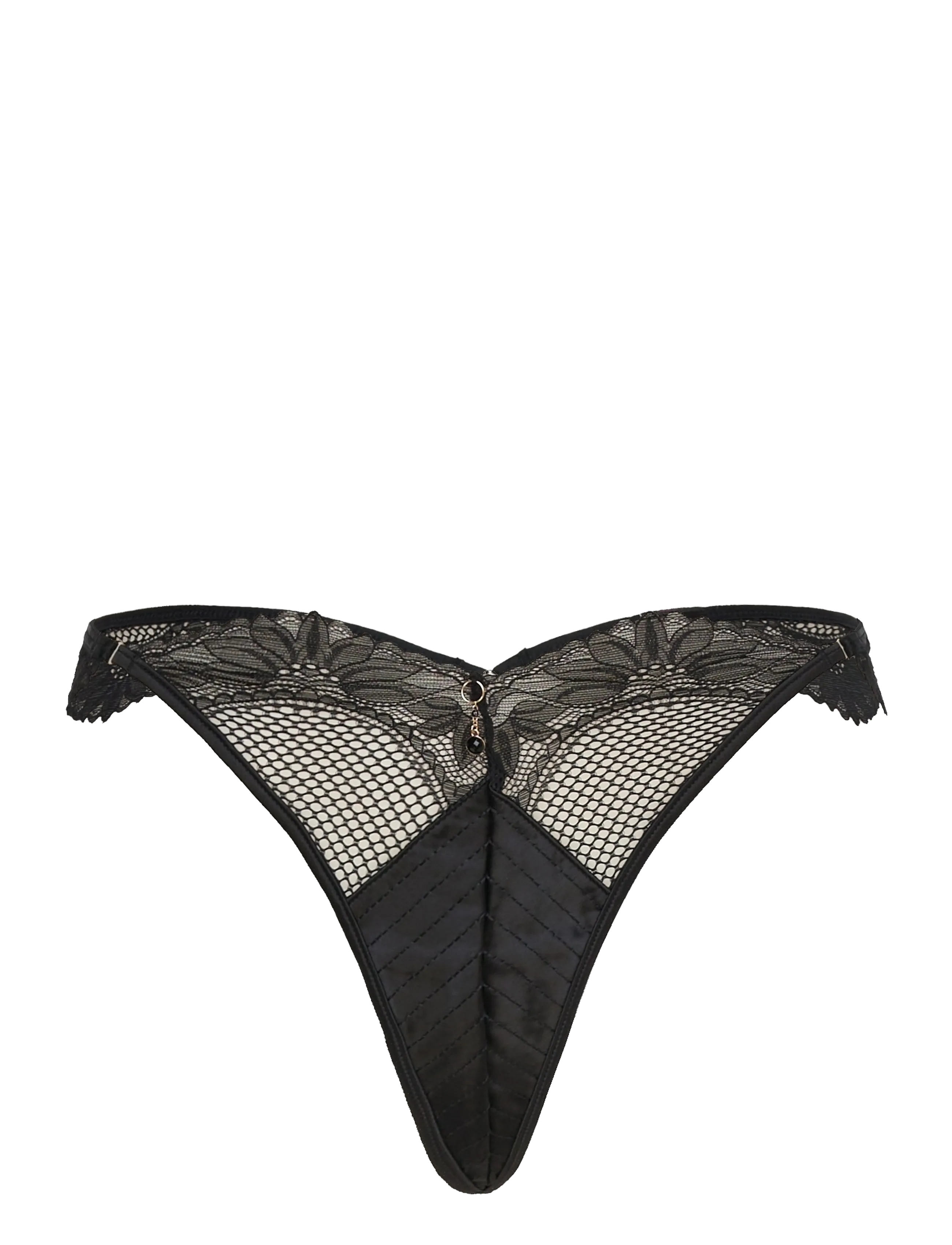 Hunkemöller BELLADONNA HL T STR - Stringtrusser - CAVIAR / black