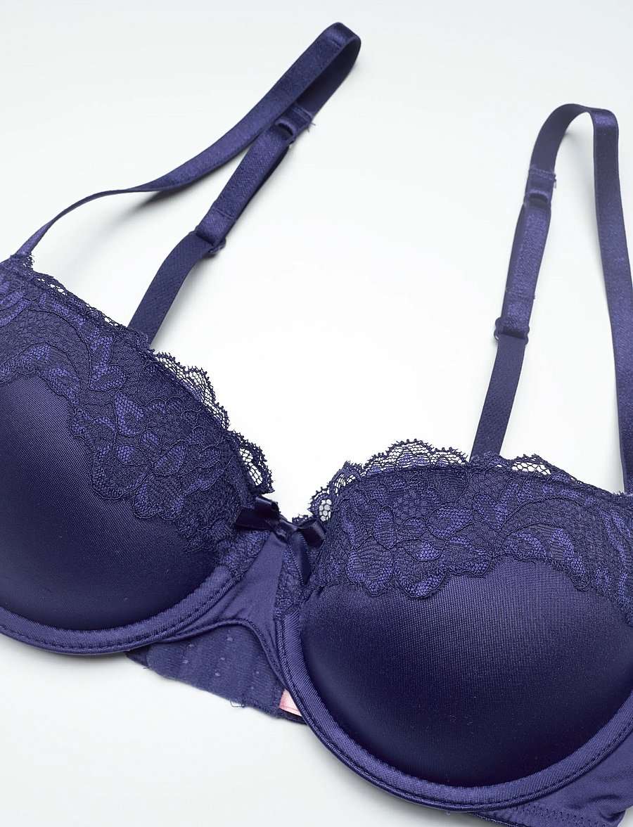 Hunkemöller - LACE & SHINE PD - push-up bhs - twilight blue - 2